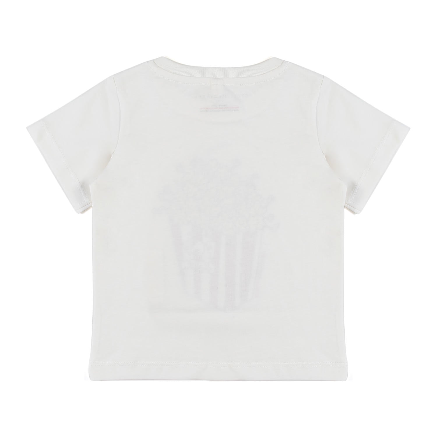 T-SHIRT BIANCA CON STAMPA POP-CORN BIMBA E BIMBO - annameglio.com abbigliamento moda