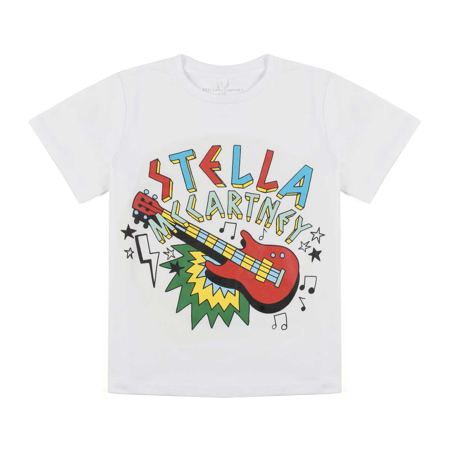 T-SHIRT UNISEX BIANCO CALDO CON STAMPA CHITARRA - annameglio.com abbigliamento moda