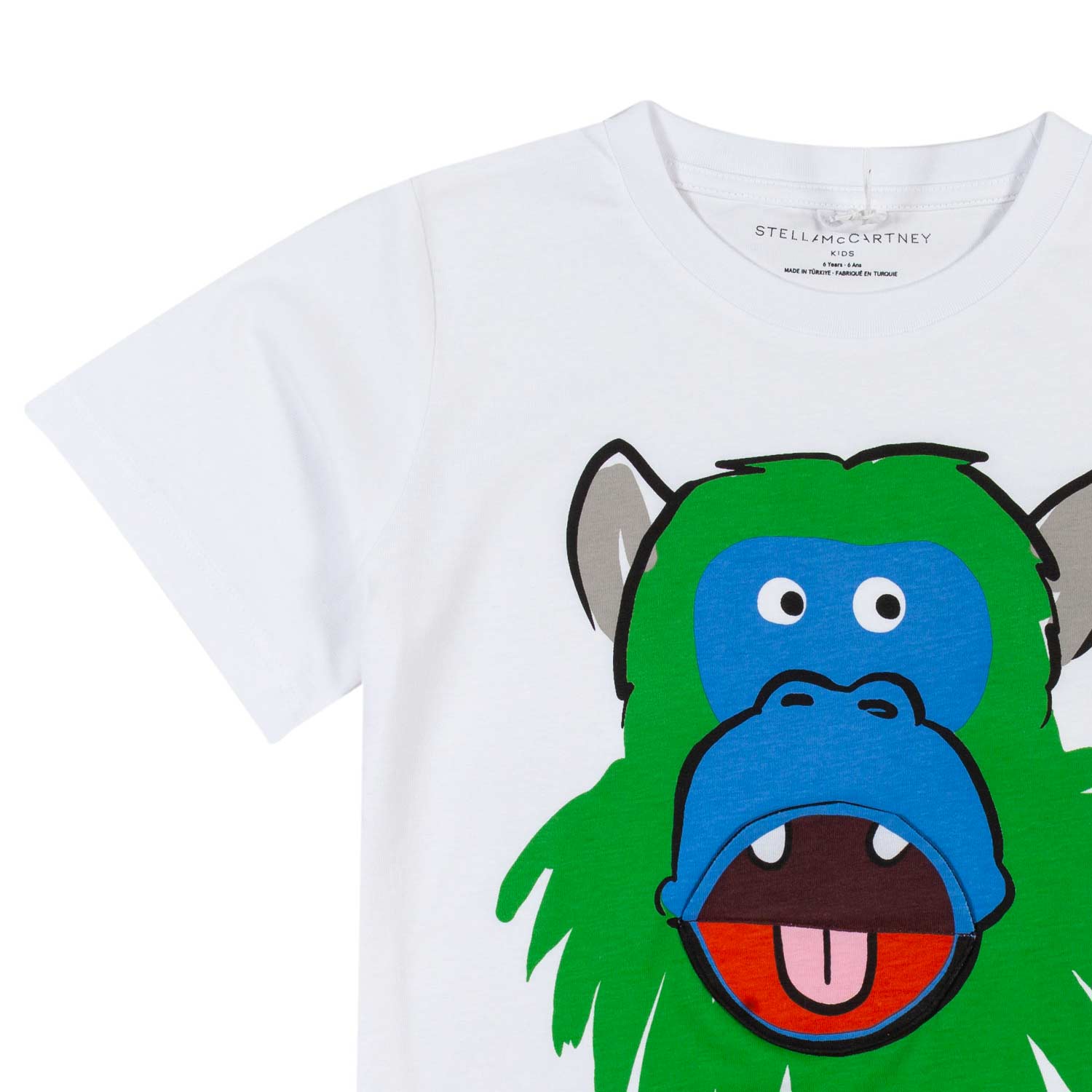 T-shirt Bianca con stampa Monkey - annameglio.com abbigliamento moda
