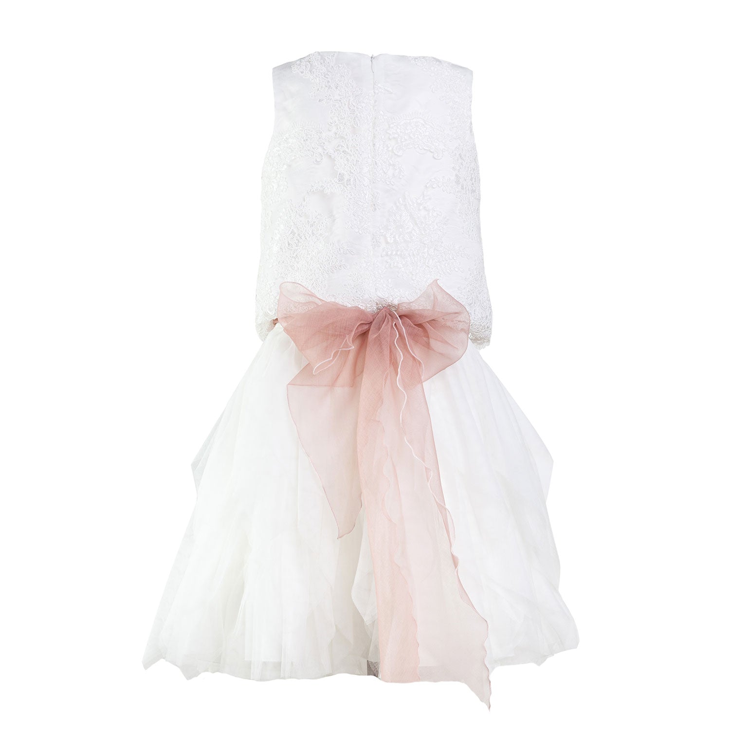 ABITO BIANCO DUE PEZZI IN TULLE E PIZZO - annameglio.com abbigliamento moda