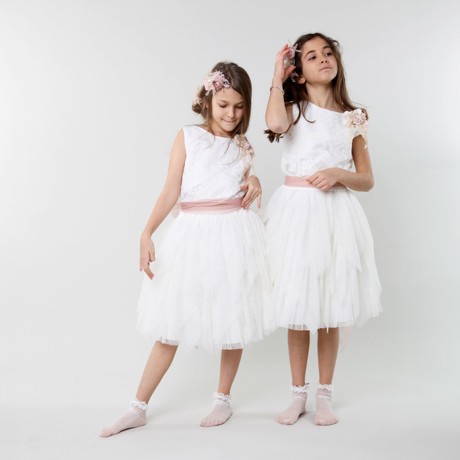 ABITO BIANCO DUE PEZZI IN TULLE E PIZZO - annameglio.com abbigliamento moda