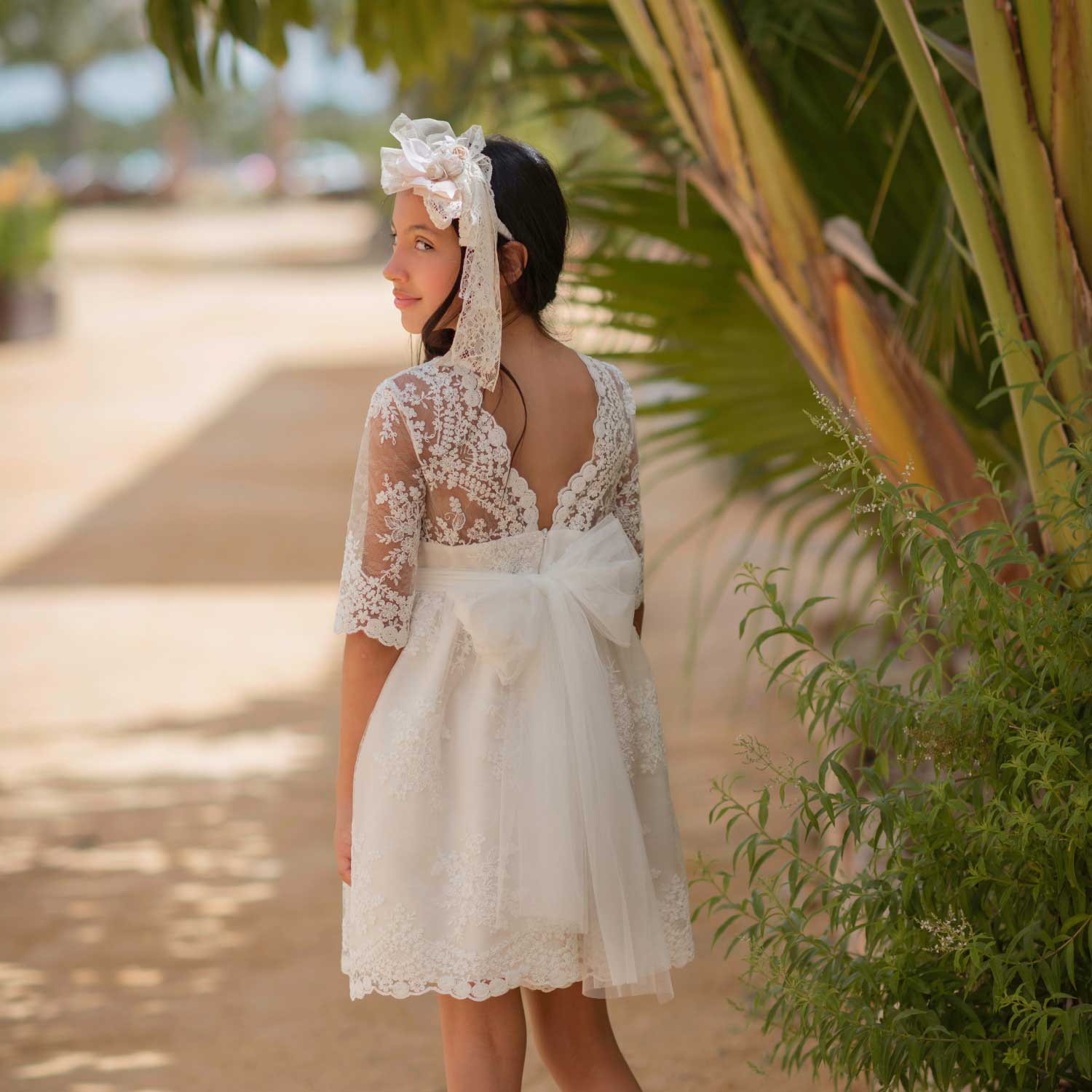 ABITO CIPRIA PALLIDO IN TULLE E PIZZO - annameglio.com abbigliamento moda