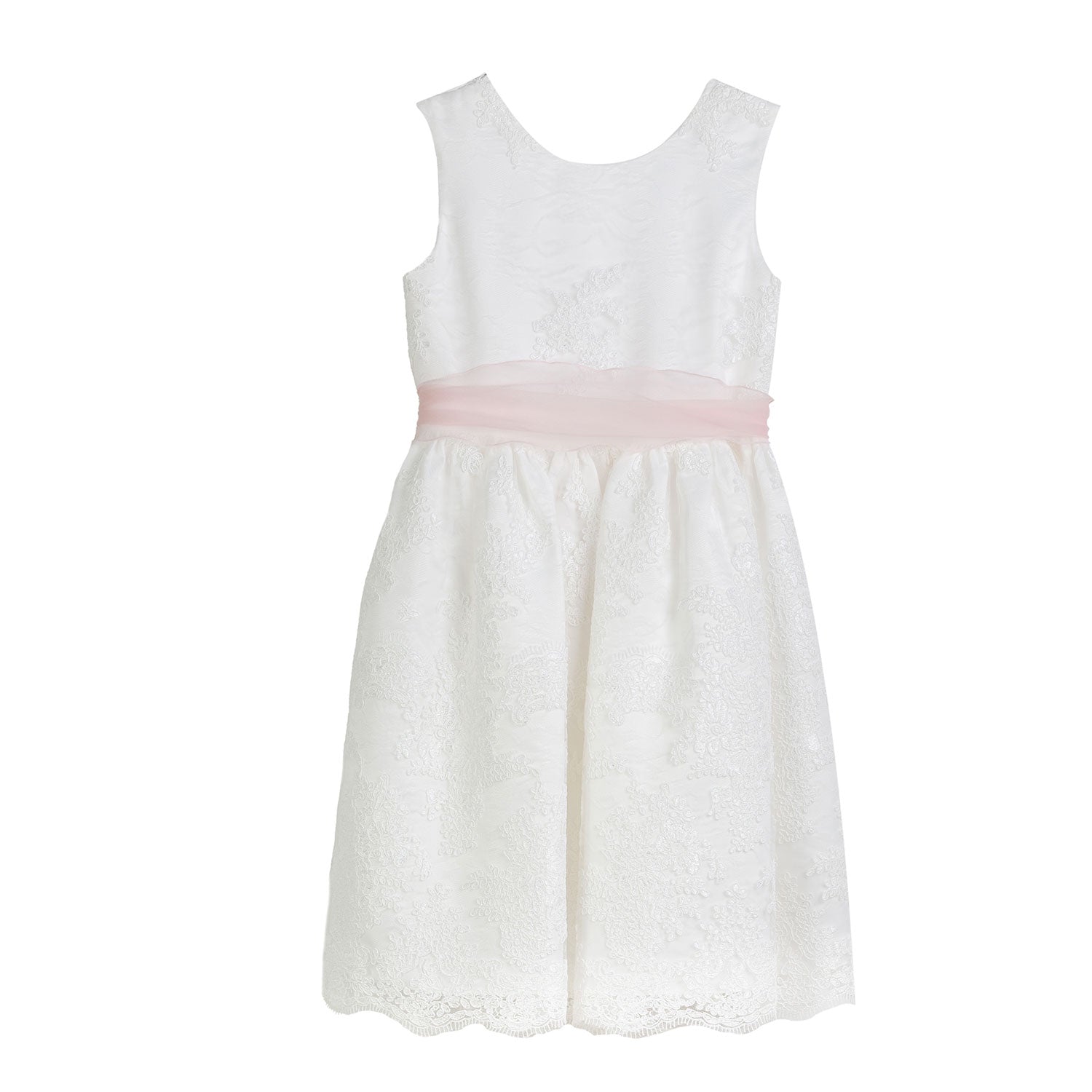 ABITO BIANCO LATTE IN TULLE RICAMATO E PIZZO - annameglio.com abbigliamento moda