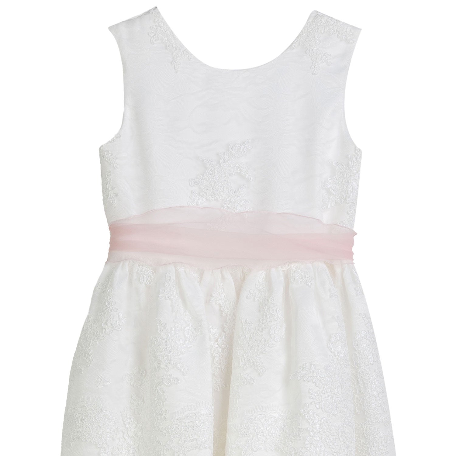 ABITO BIANCO LATTE IN TULLE RICAMATO E PIZZO - annameglio.com abbigliamento moda