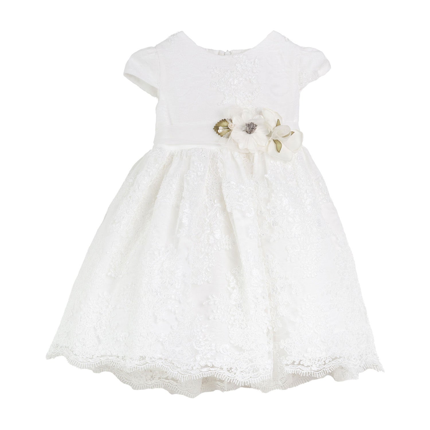 MINI ABITO BIANCO IN TULLE RICAMATO E PIZZO - annameglio.com abbigliamento moda