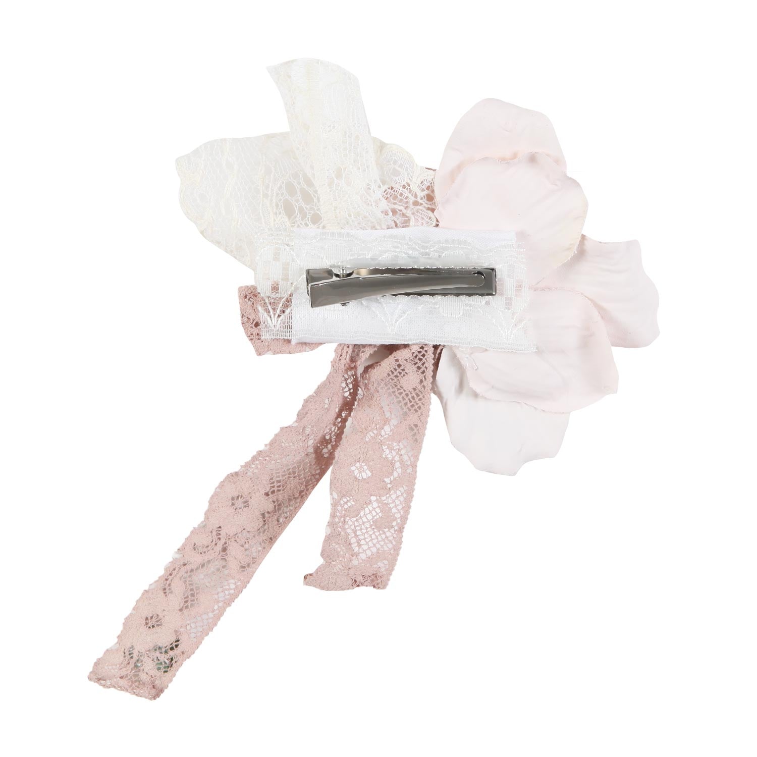 FERMAGLIO MALVA E ROSA IN PIZZO CON FIORI - annameglio.com abbigliamento moda