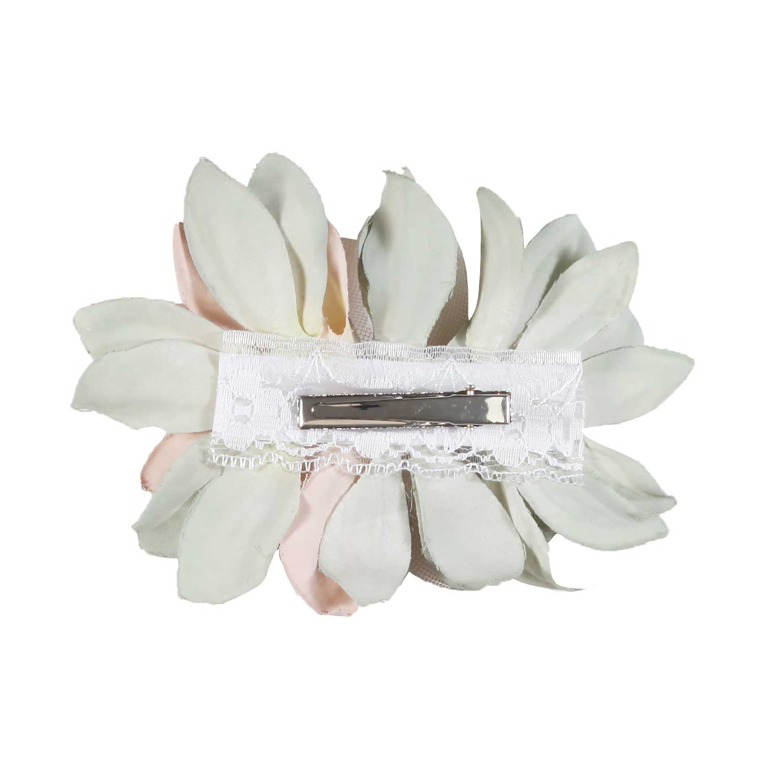 FERMAGLIO FLOREALE VERDE CHIARO E ROSA ANTICO - annameglio.com abbigliamento moda