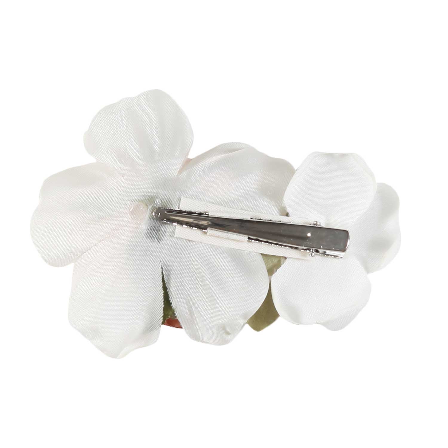 FERMAGLIO FLOREALE BIANCO PANNA E ROSA CHIARO - annameglio.com abbigliamento moda