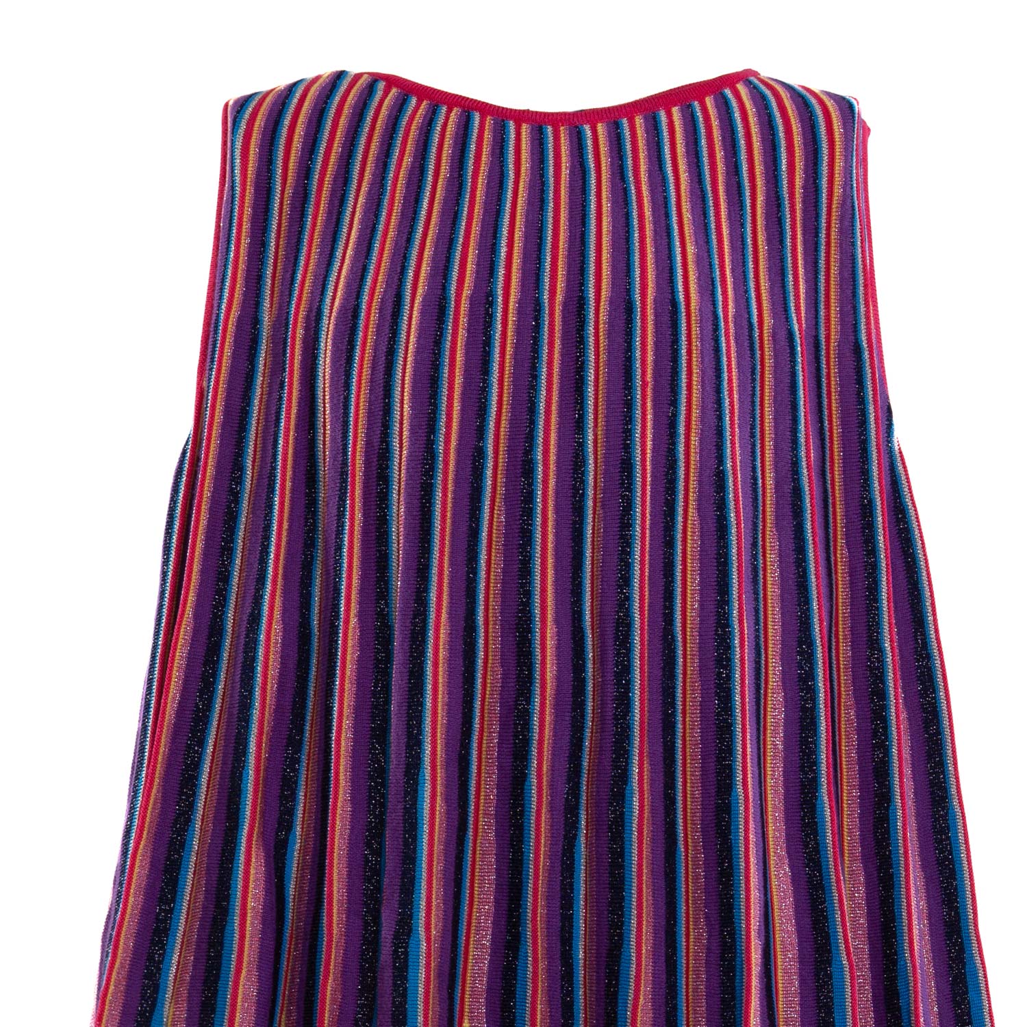 ABITO PLISSETTATO A RIGHE MULTICOLOR - annameglio.com abbigliamento moda