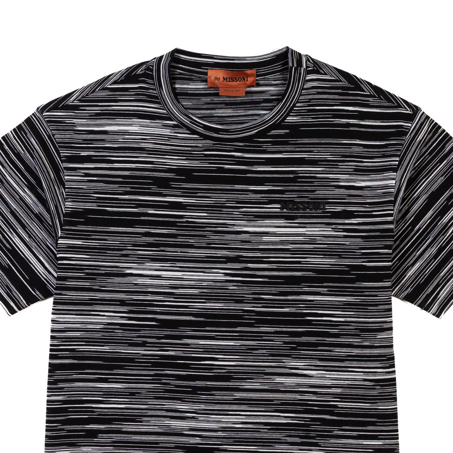 T-SHIRT NERA E BIANCA SPACE DYE - annameglio.com abbigliamento moda