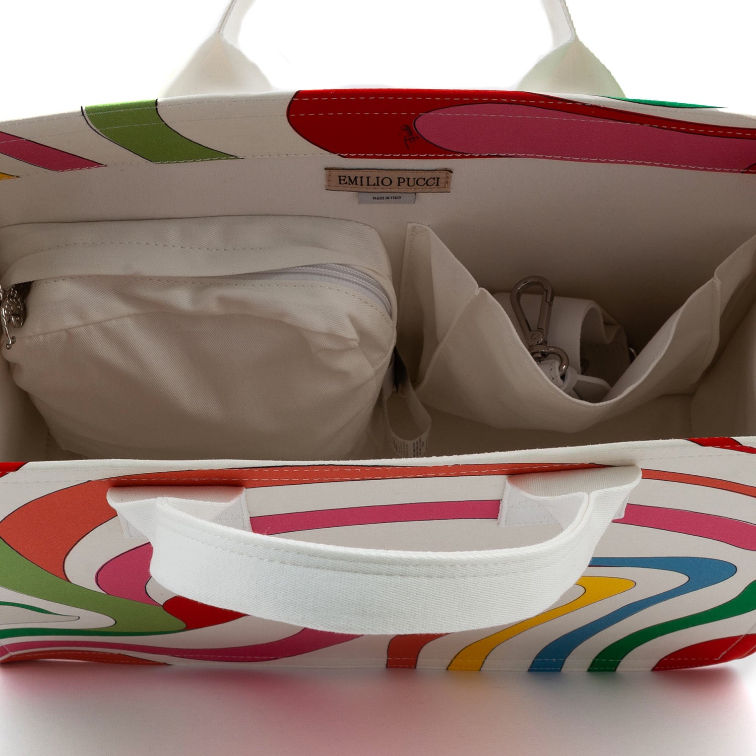 BORSA FASCIATOIO BIANCA E MULTICOLOR - annameglio.com abbigliamento moda