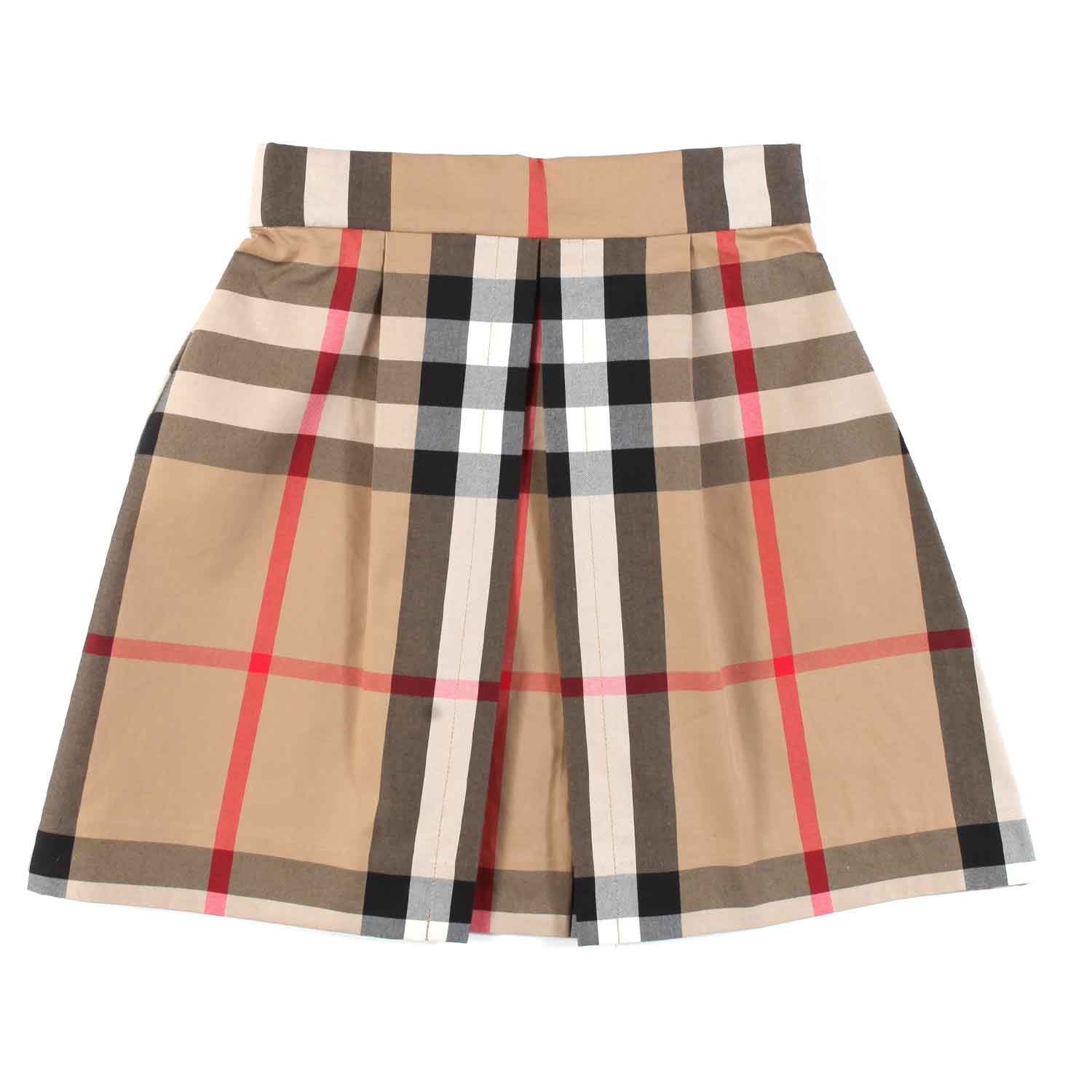 GONNA BEIGE CHECK BAMBINA E TEENAGER - annameglio.com abbigliamento moda