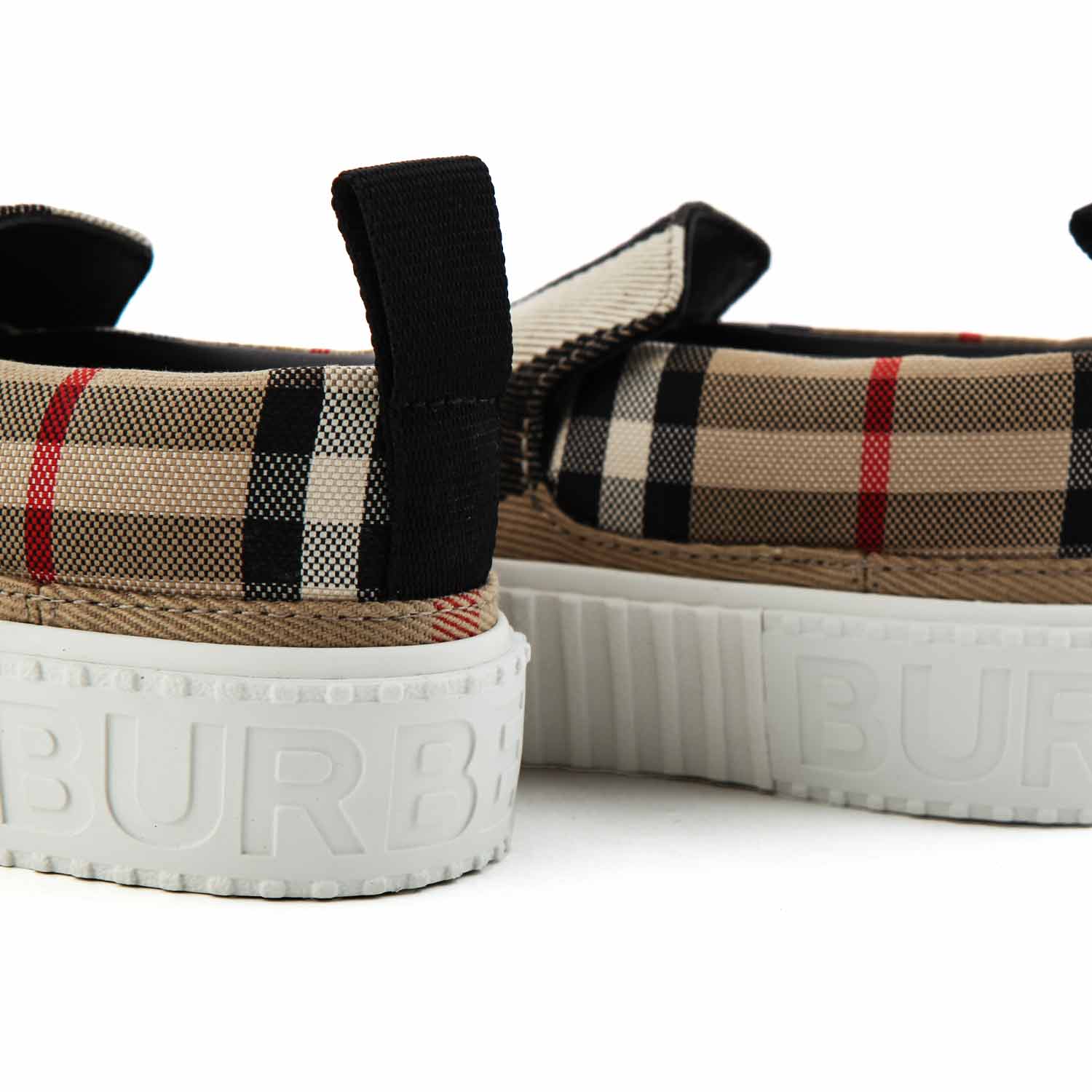 SNEAKER SLIP-ON TARTAN BEIGE BAMBINA - annameglio.com abbigliamento moda