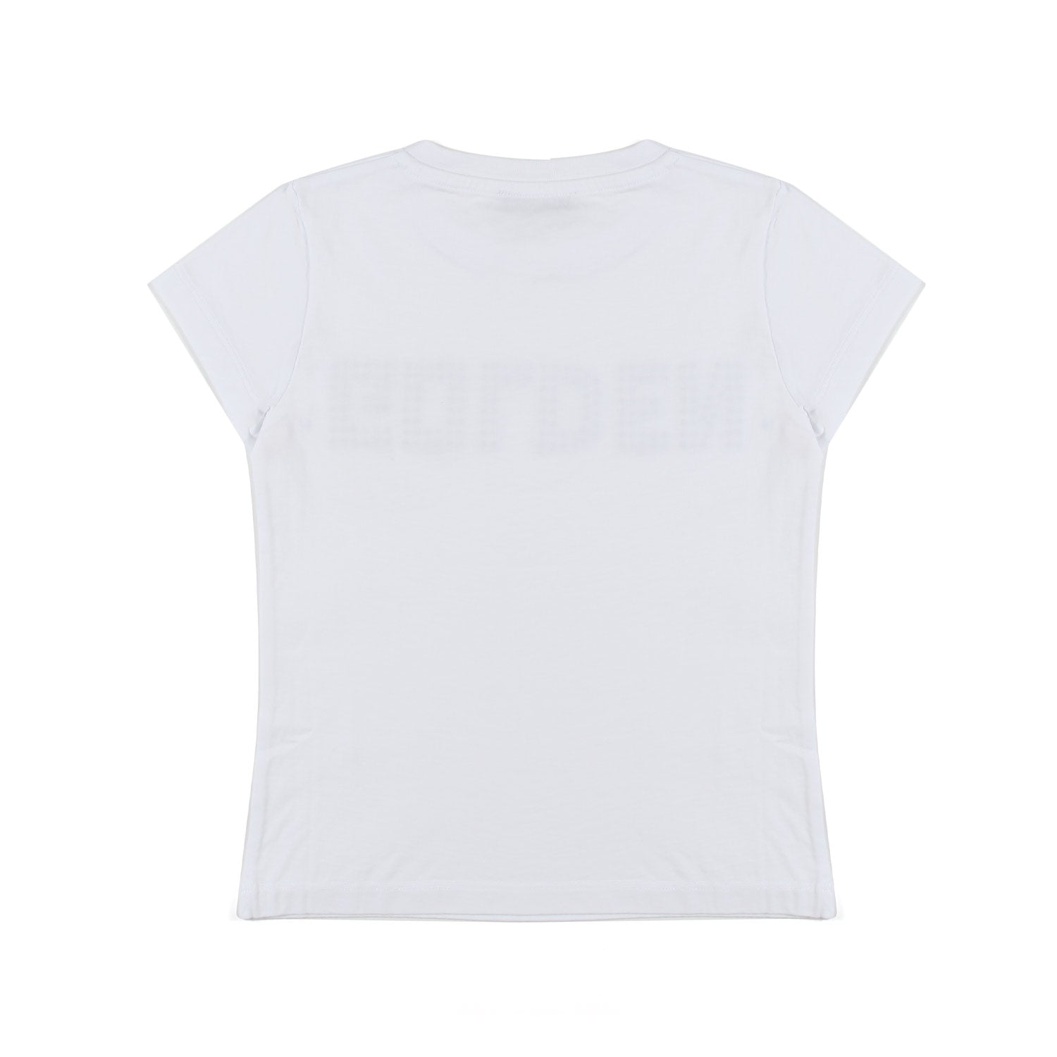 T-SHIRT BIANCA CON LOGO STRASS BAMBINA - annameglio.com abbigliamento moda