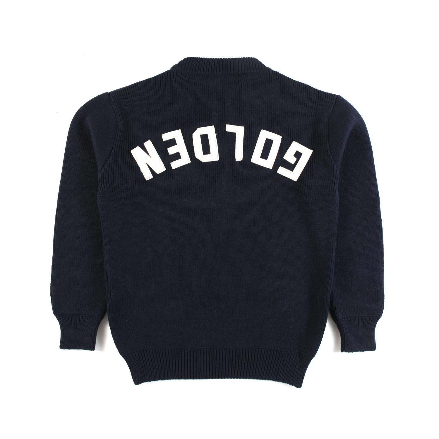 MAGLIONE BLU SCURO CON LOGO BIANCO BAMBINO - annameglio.com abbigliamento moda