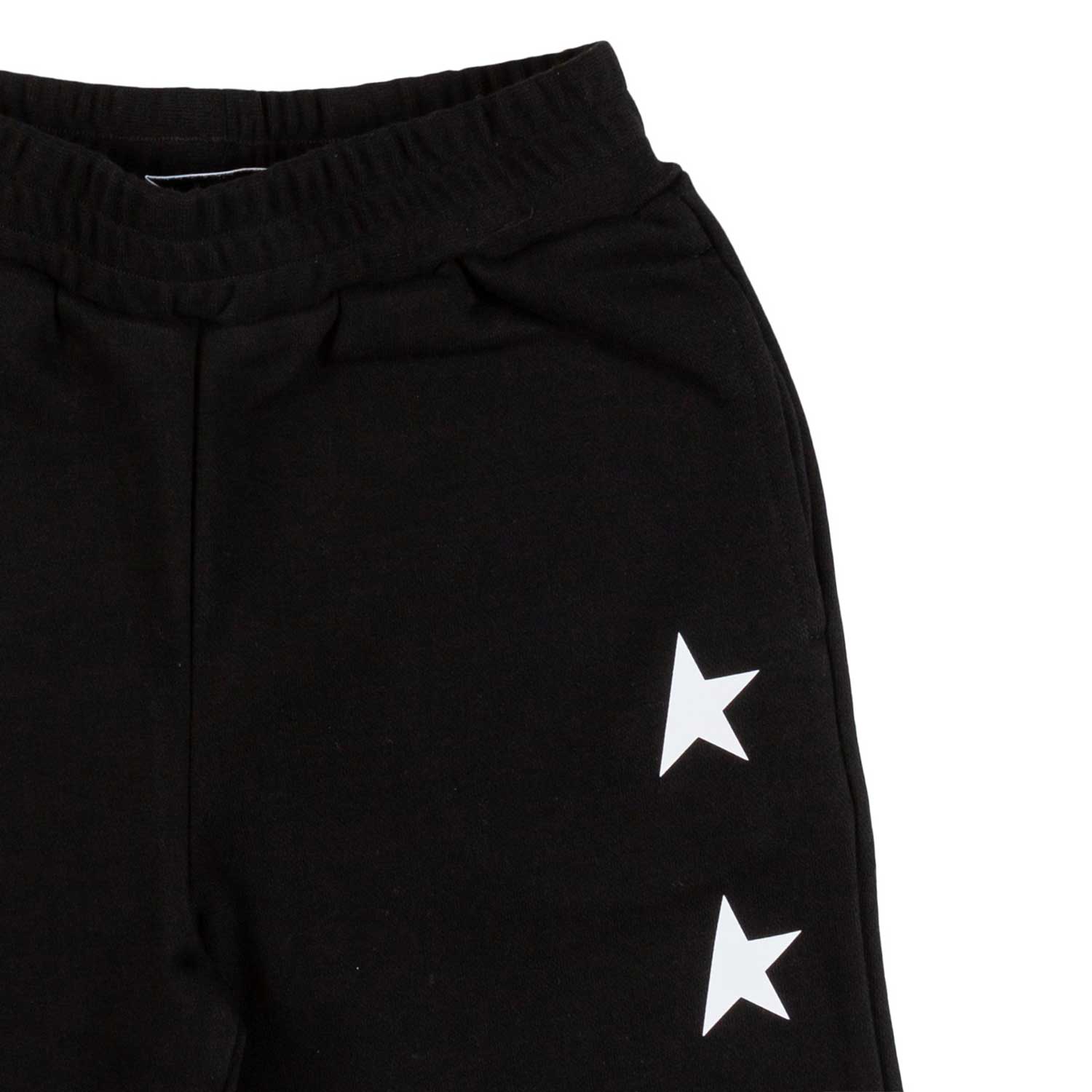SHORTS FELPA UNISEX NERI CON STELLE BIANCHE TEEN - annameglio.com abbigliamento moda