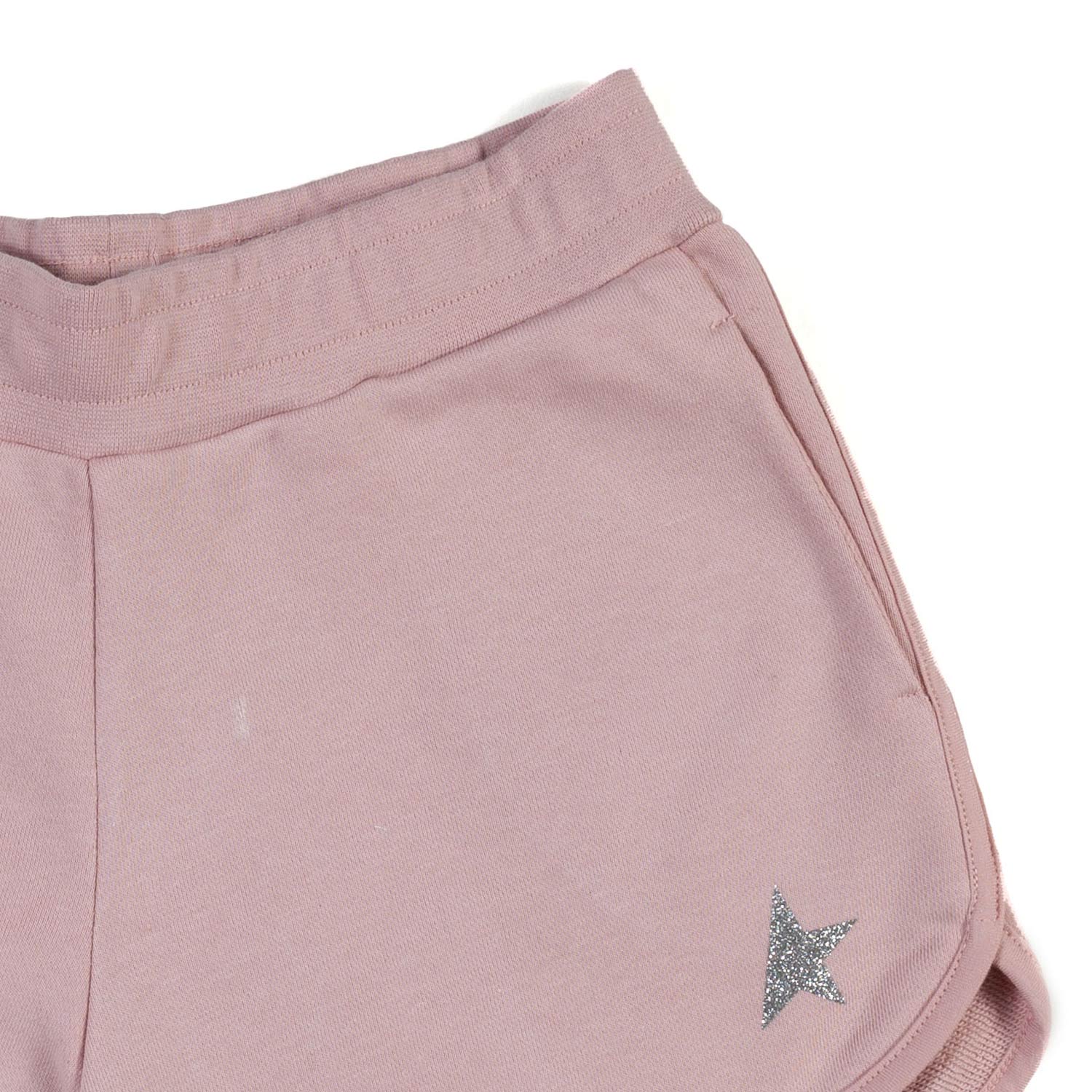 SHORTS ROSA CON STELLA SILVER GLITTER BAMBINA TEEN - annameglio.com abbigliamento moda