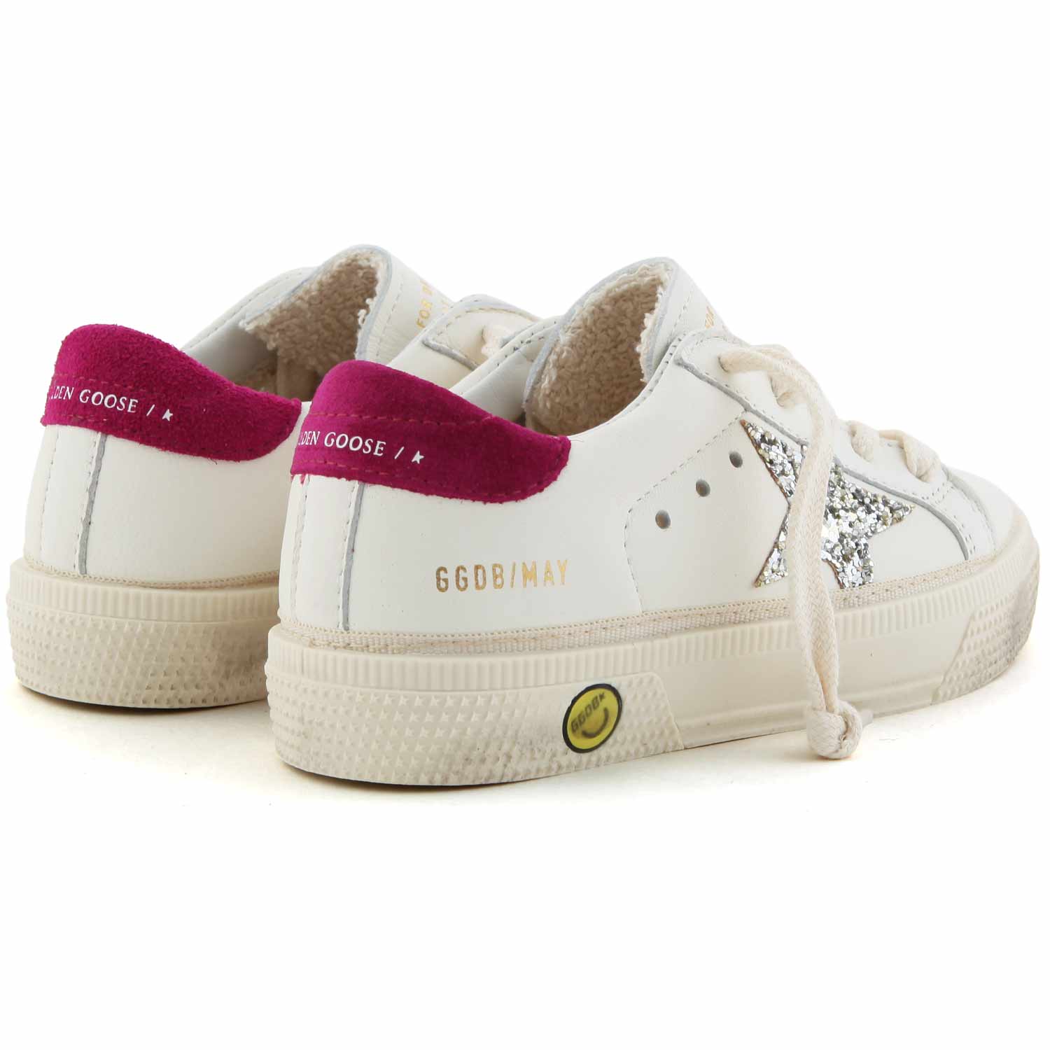 SNEAKER MAY BIANCA E MAGENTA BAMBINA - annameglio.com abbigliamento moda