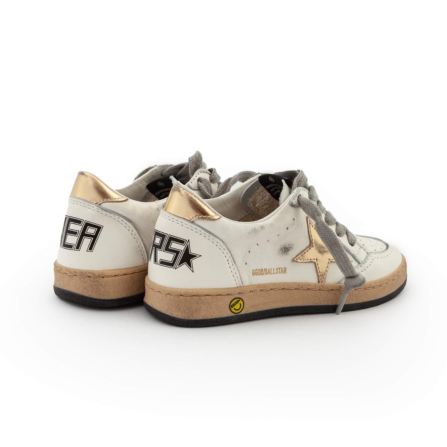 SNEAKER BALL STAR UNISEX BIANCA E ORO BAMBINO - annameglio.com abbigliamento moda