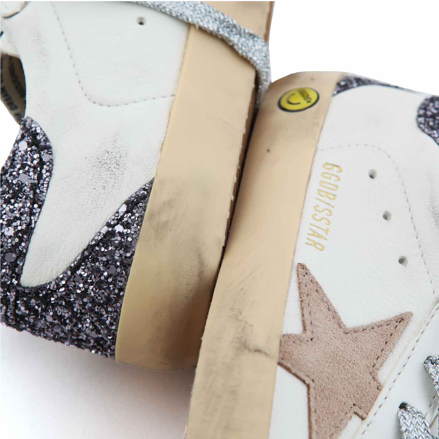 SNEAKER SSTAR BIANCA E GLITTER STELLA ROSA BAMBINA - annameglio.com abbigliamento moda