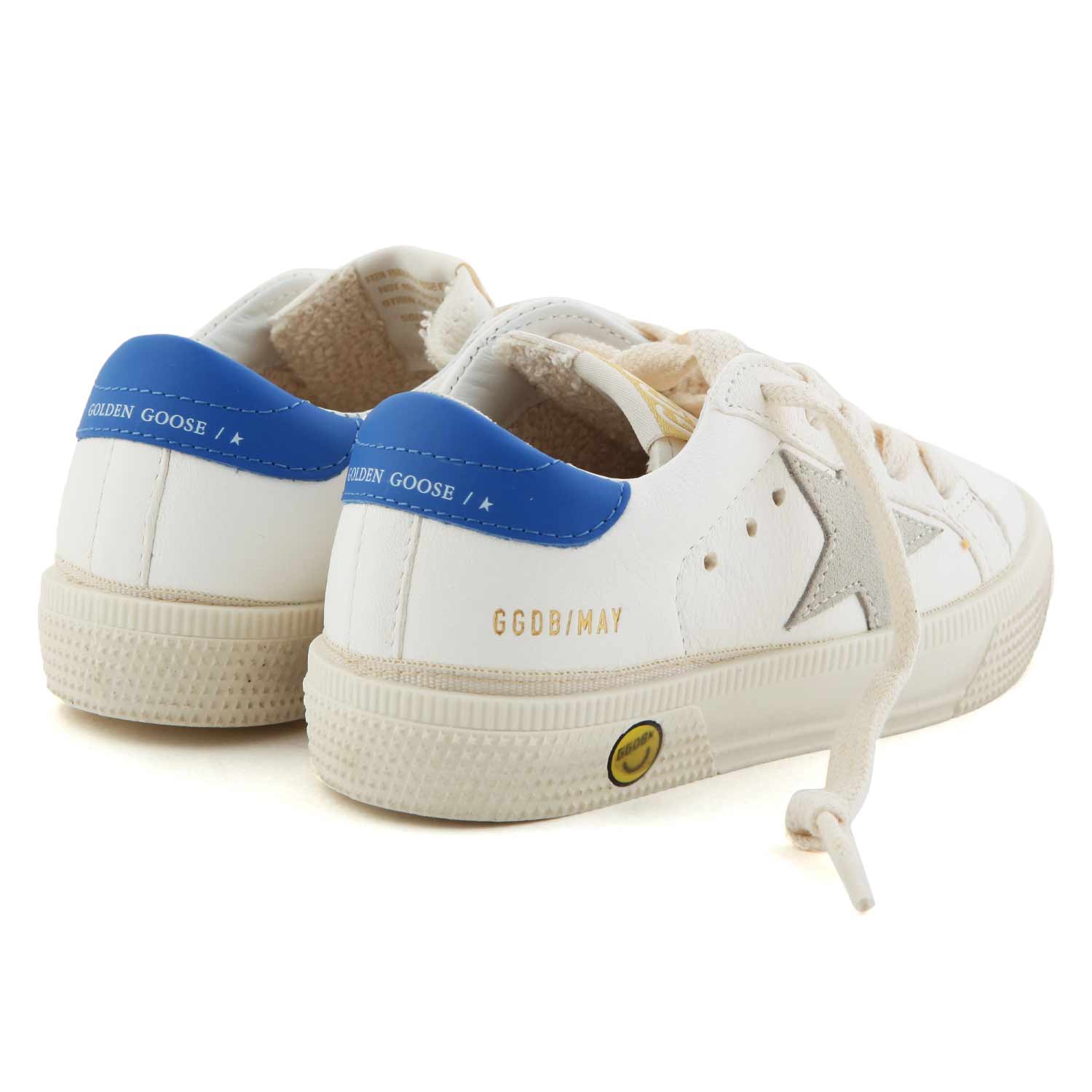 SNEAKER MAY UNISEX AVORIO E BLU JUNIOR - annameglio.com abbigliamento moda