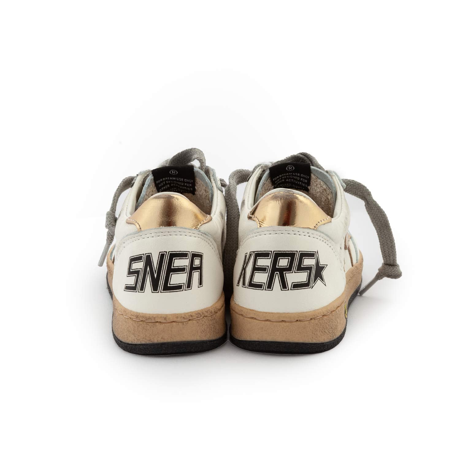 SNEAKER BALL STAR UNISEX BIANCA E ORO JUNIOR - annameglio.com abbigliamento moda
