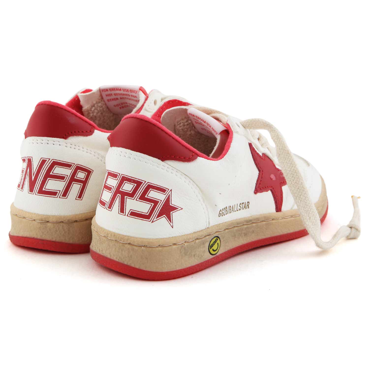 SNEAKER BALL STAR UNISEX BIANCA E ROSSA JUNIOR - annameglio.com abbigliamento moda