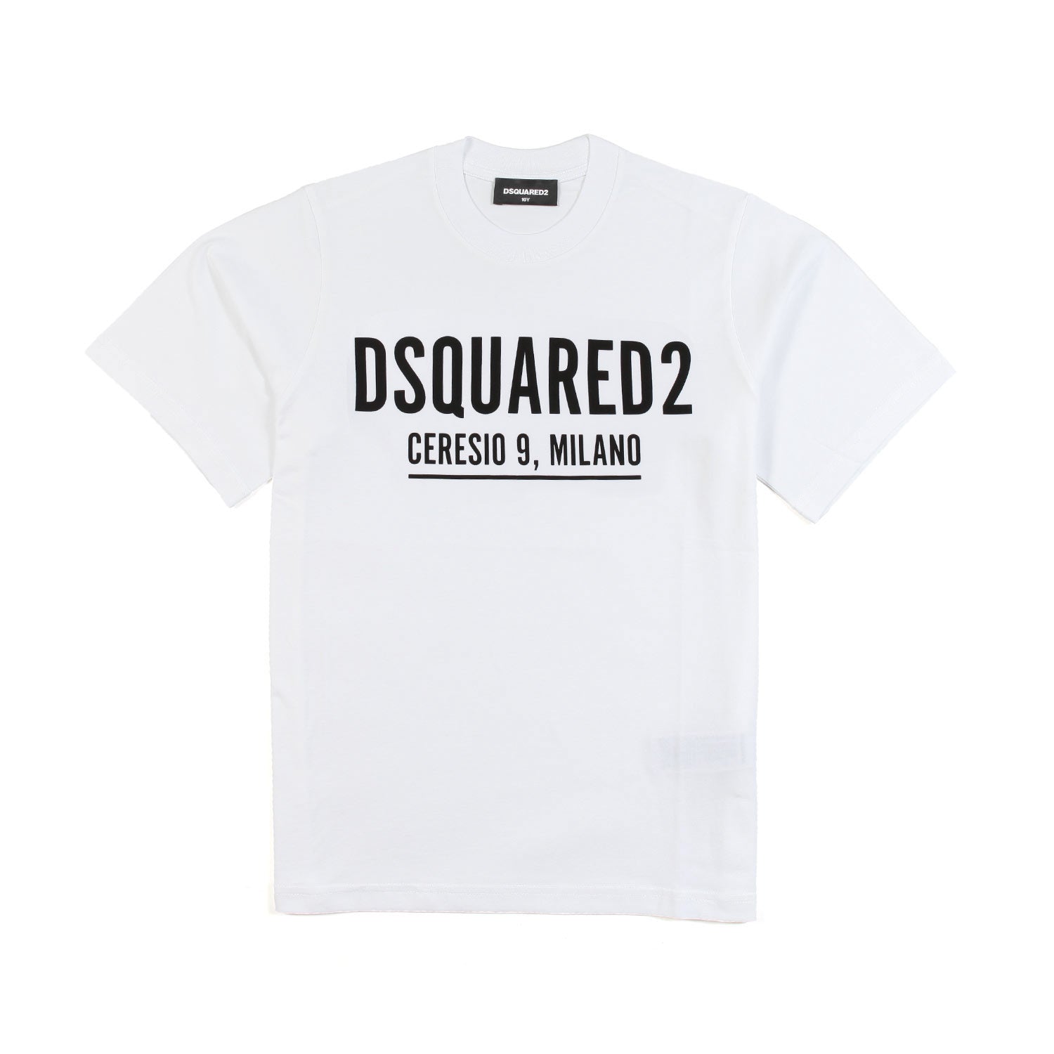 T-SHIRT UNISEX BIANCA CON LOGO MILANO NERO - annameglio.com abbigliamento moda