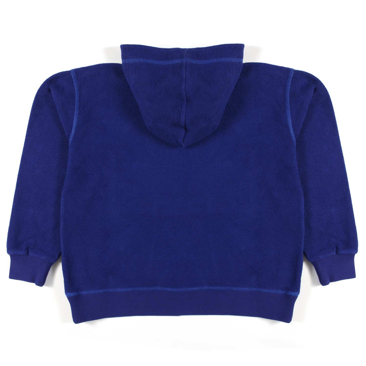 FELPA BLU CON CAPPUCCIO E LOGO MILANO BIANCO - annameglio.com abbigliamento moda