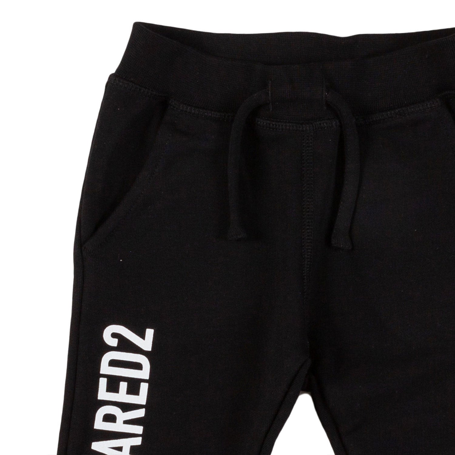 PANTALONE FELPA NERO CON LOGO BIANCO BIMBO - annameglio.com abbigliamento moda