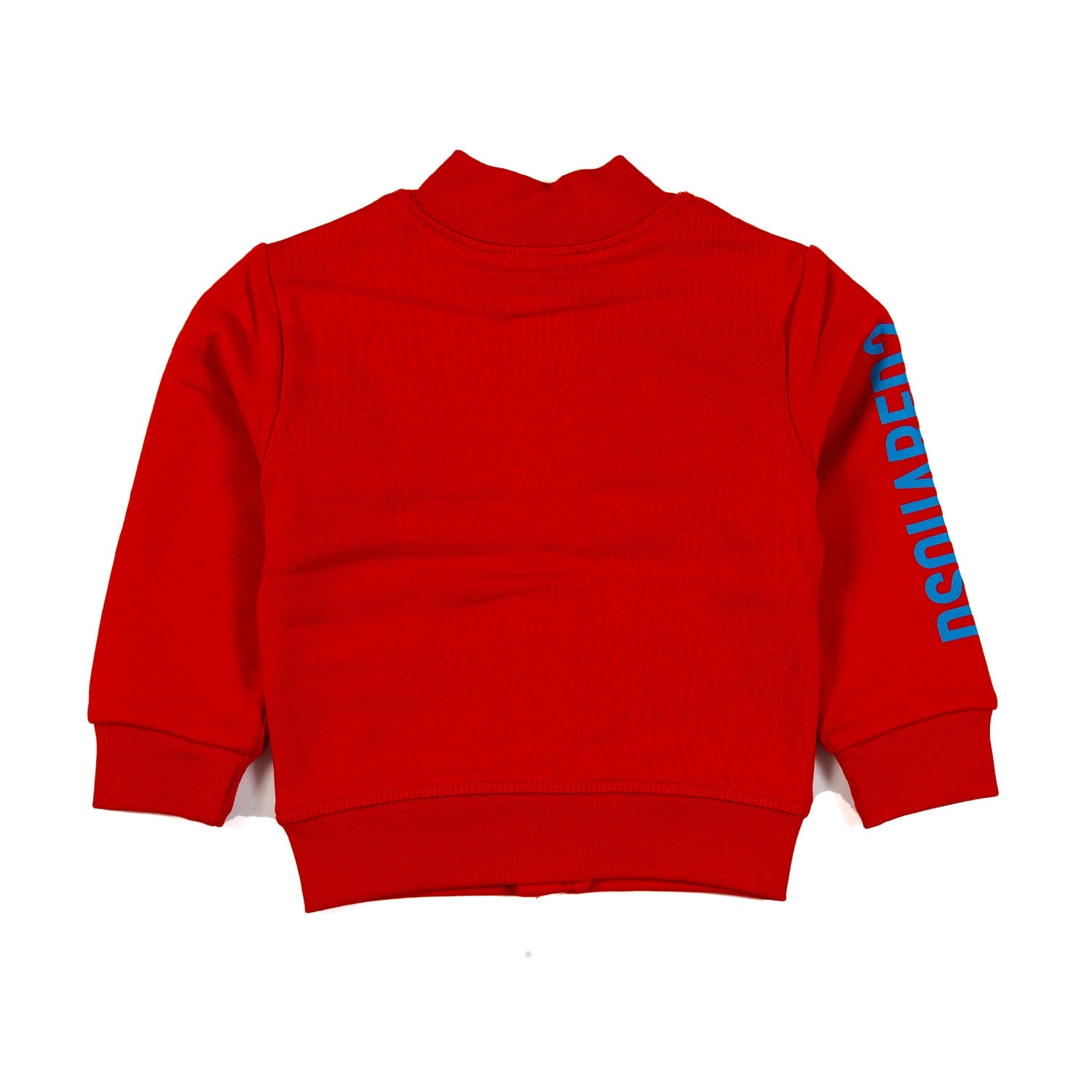 FELPA ROSSA CON LOGO AZZURRO E CHIUSURA ZIP BIMBO - annameglio.com abbigliamento moda