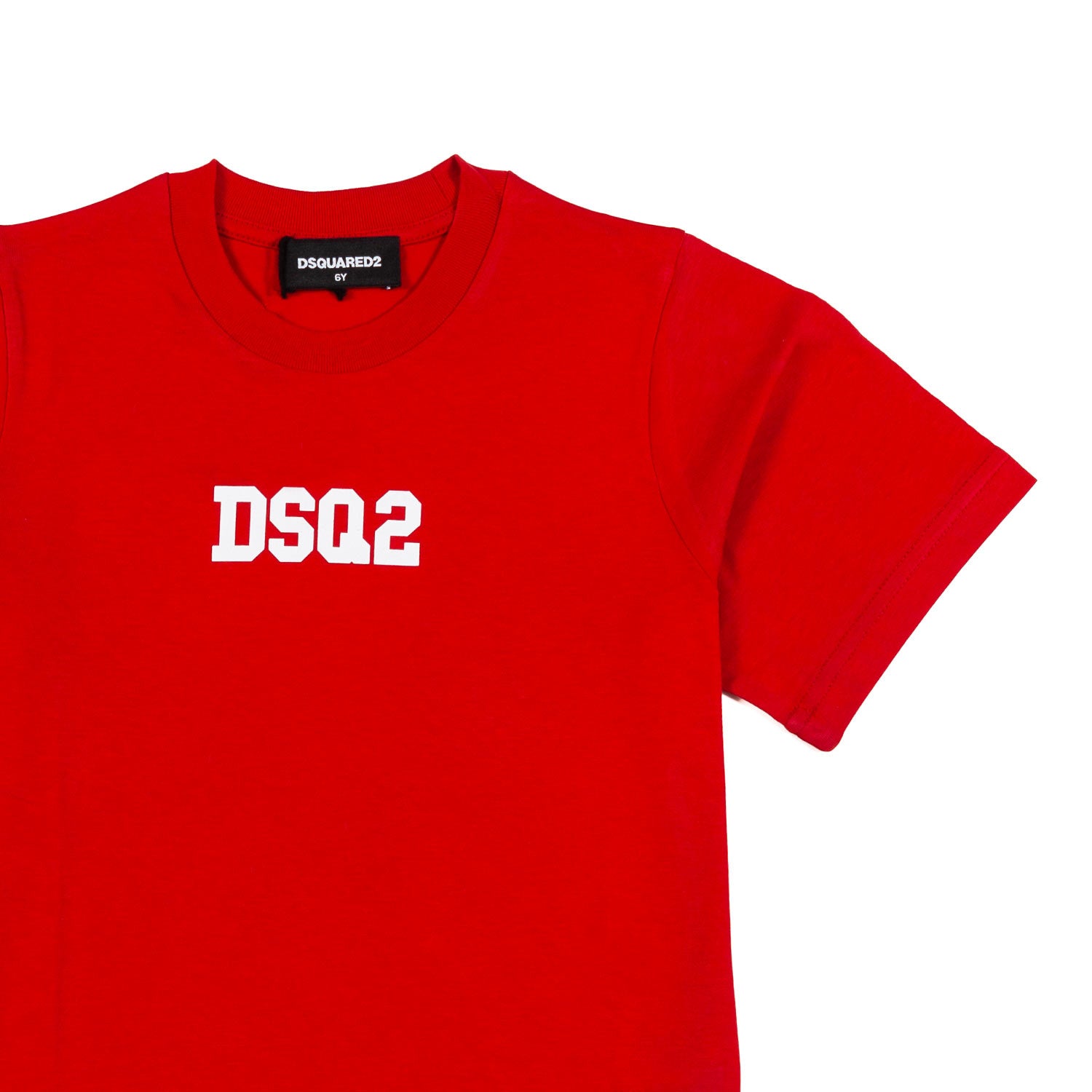 T-SHIRT UNISEX ROSSA CON LOGO DSQ2 BIANCO - annameglio.com abbigliamento moda