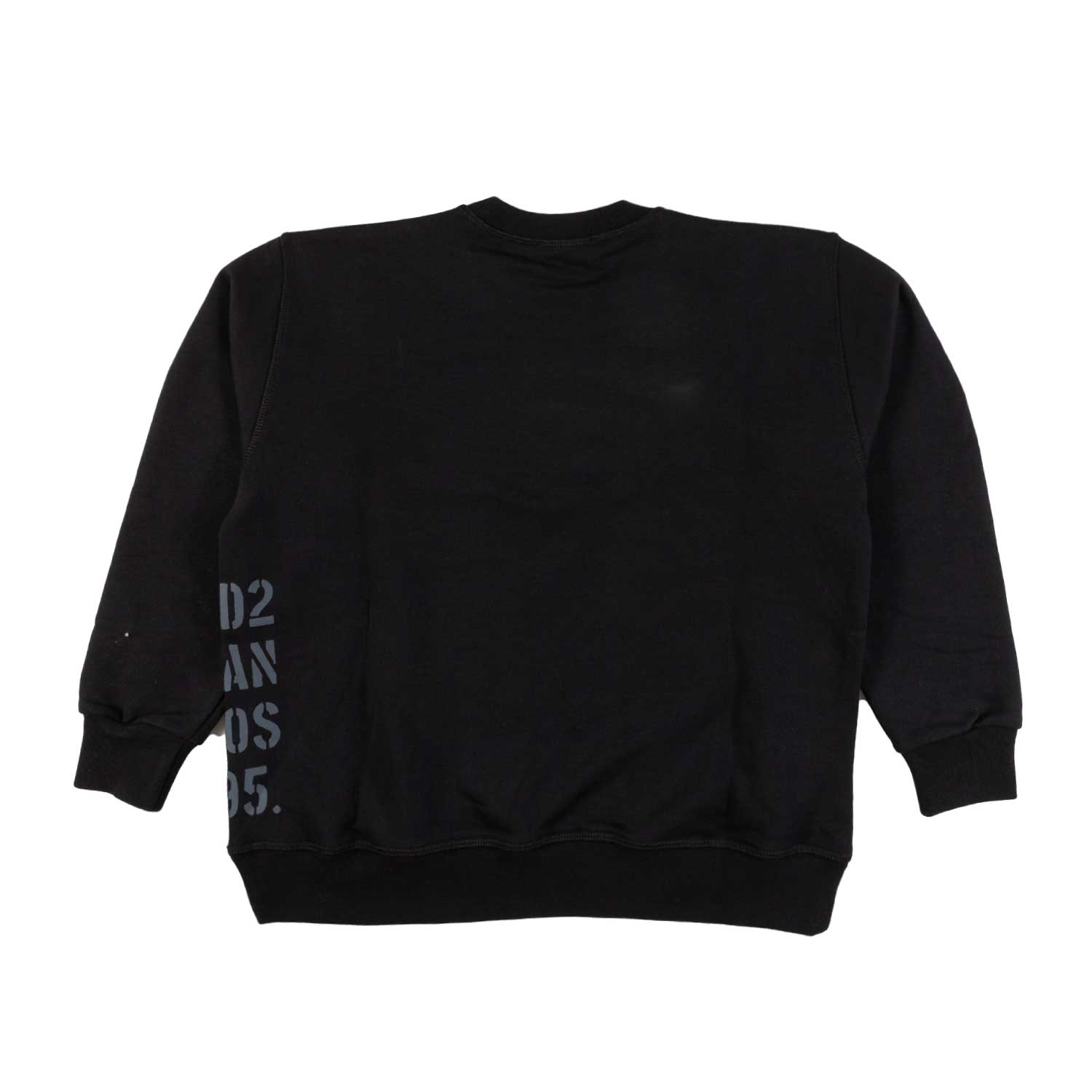 FELPA NERA CON LETTERING GRIGIO - annameglio.com abbigliamento moda