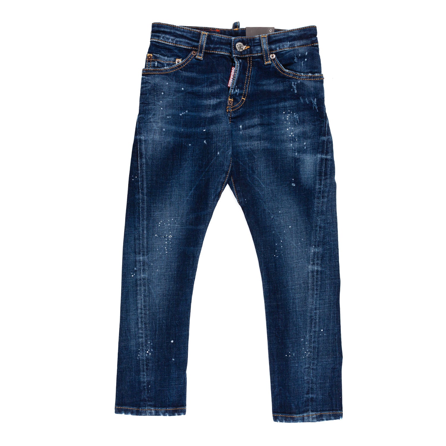 JEANS BLU SCURO CON ABRASIONI BAMBINO E TEENAGER - annameglio.com abbigliamento moda