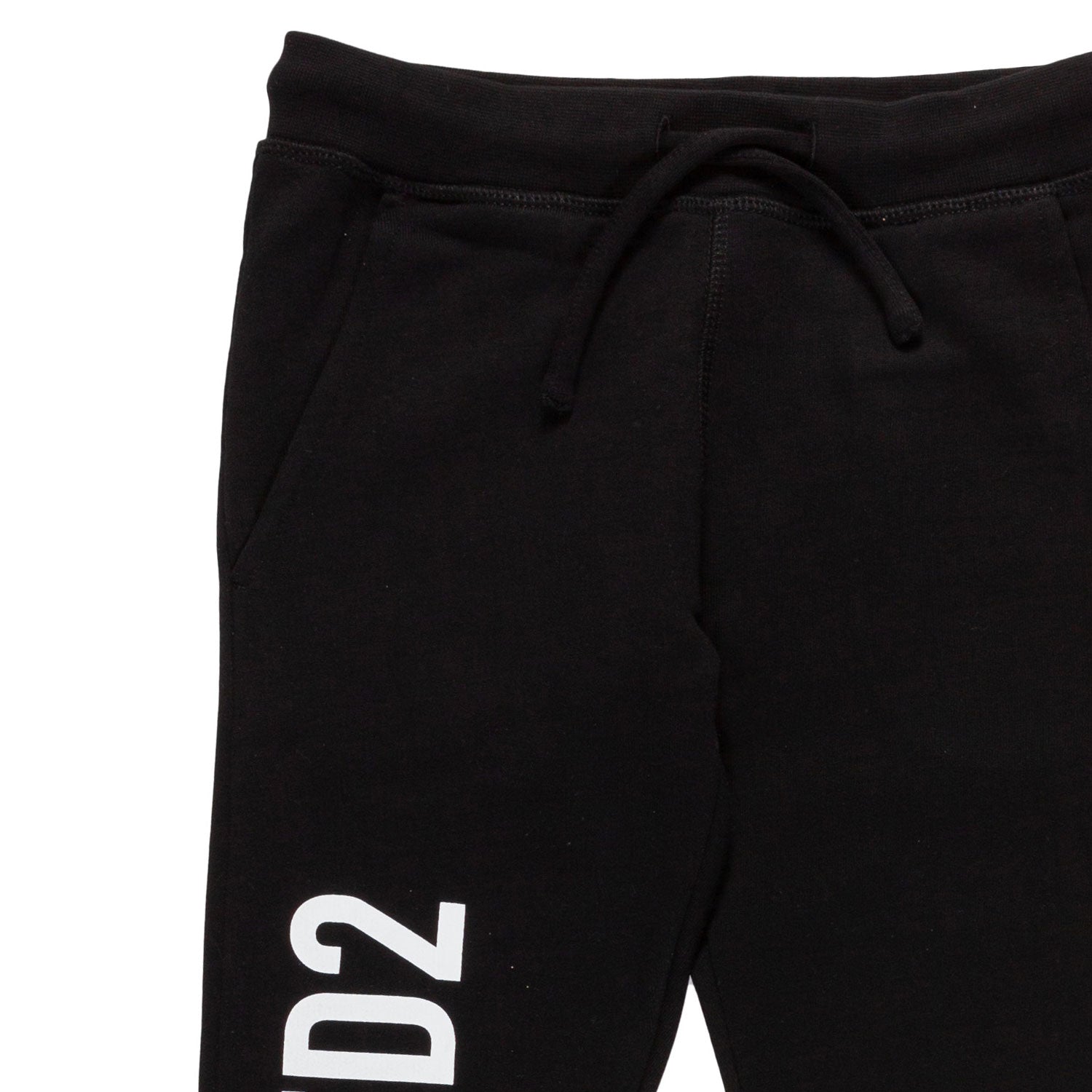 PANTALONE FELPA NERO CON MAXI LOGO BIANCO - annameglio.com abbigliamento moda