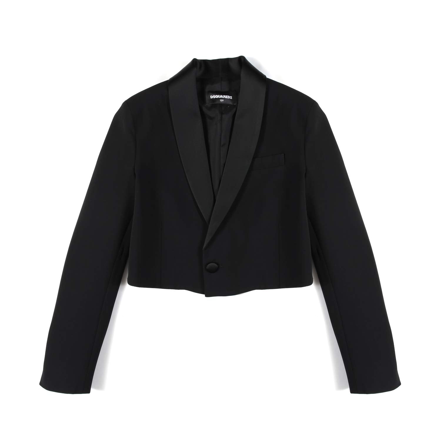 BLAZER CROPPED NERO BAMBINA E TEENAGER - annameglio.com abbigliamento moda