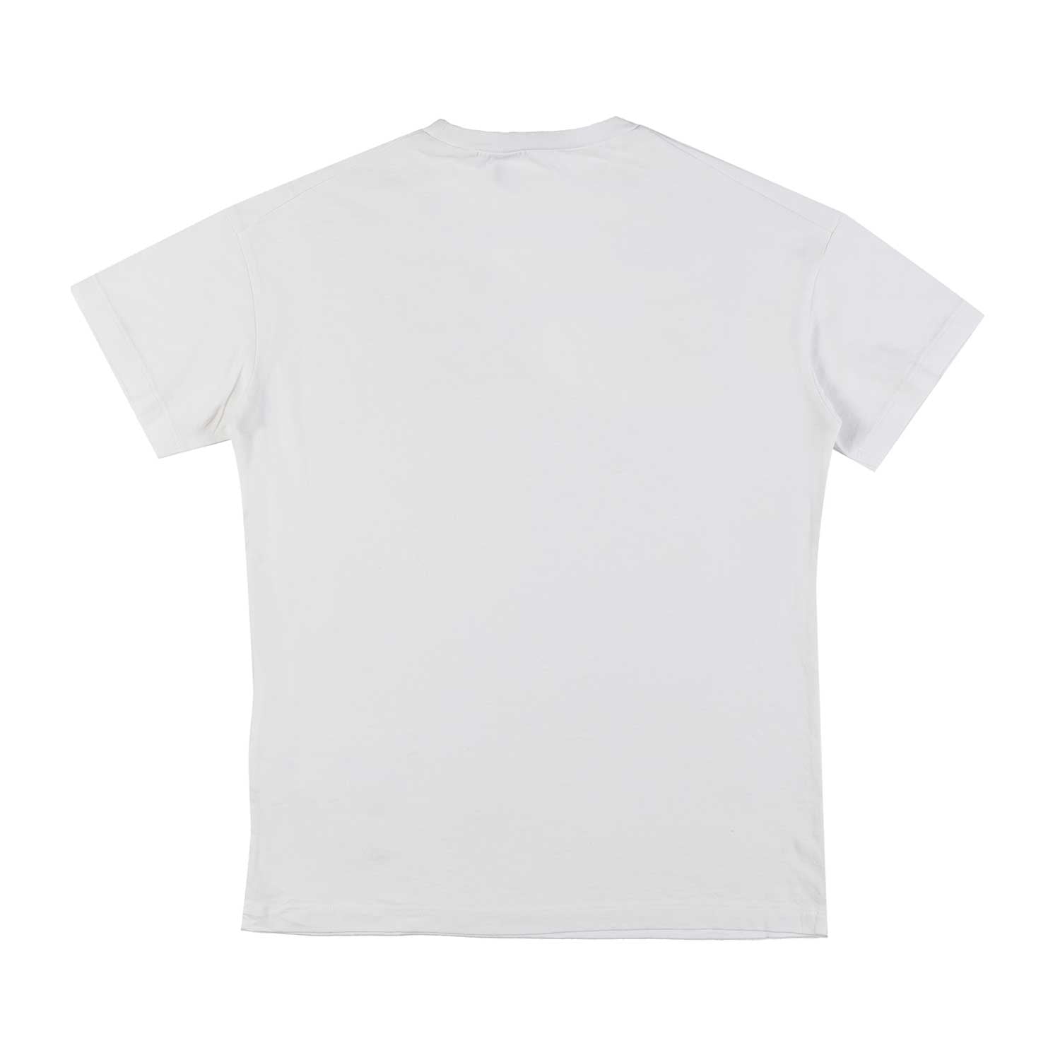 T-SHIRT BIANCA CON LOGO ROSSO IN RILIEVO - annameglio.com abbigliamento moda