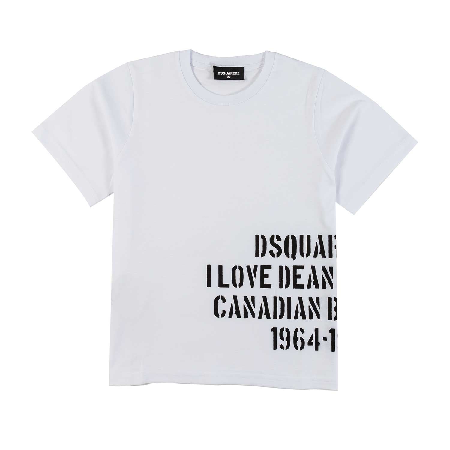 T-SHIRT BIANCA CON LETTERING NERO - annameglio.com abbigliamento moda