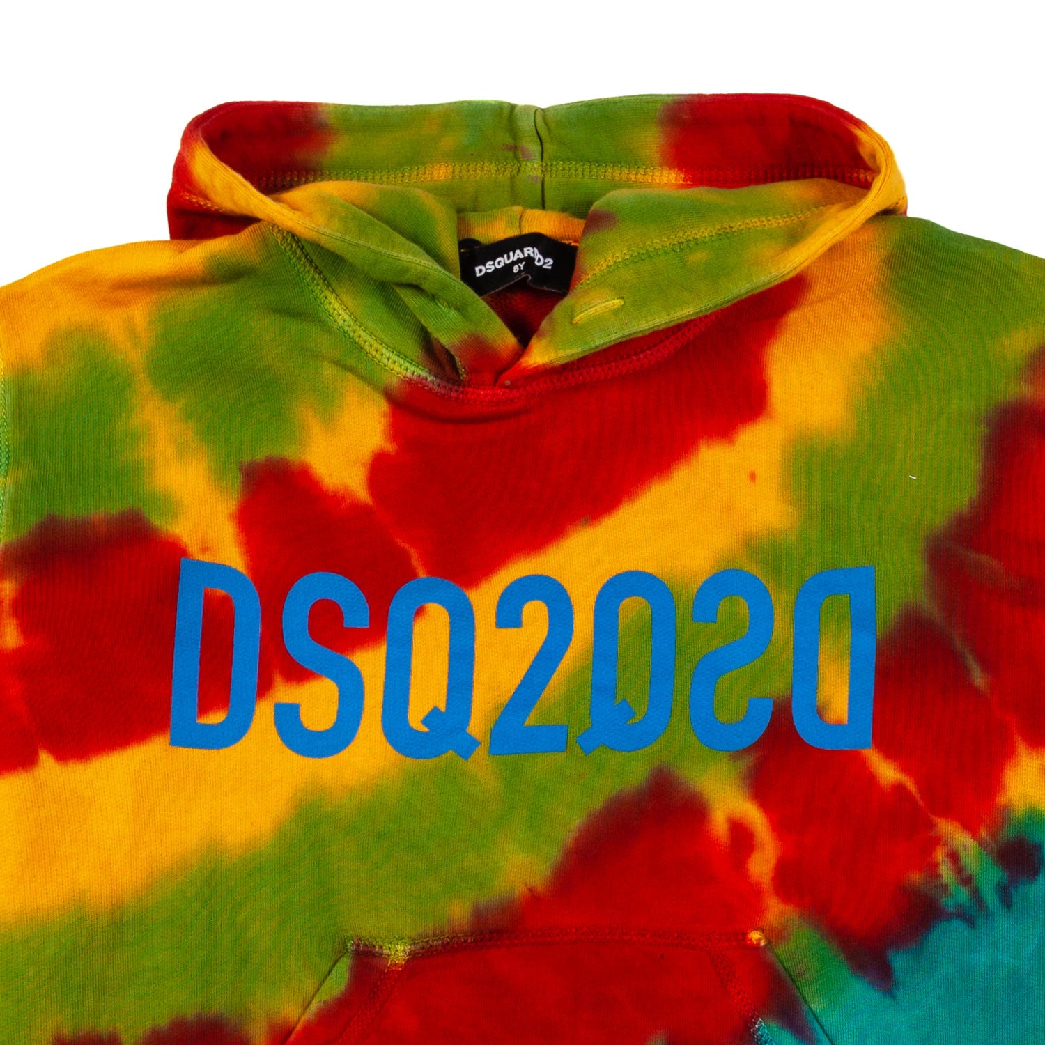 FELPA HOODIE UNISEX MULTICOLOR CON LOGO AZZURRO - annameglio.com abbigliamento moda