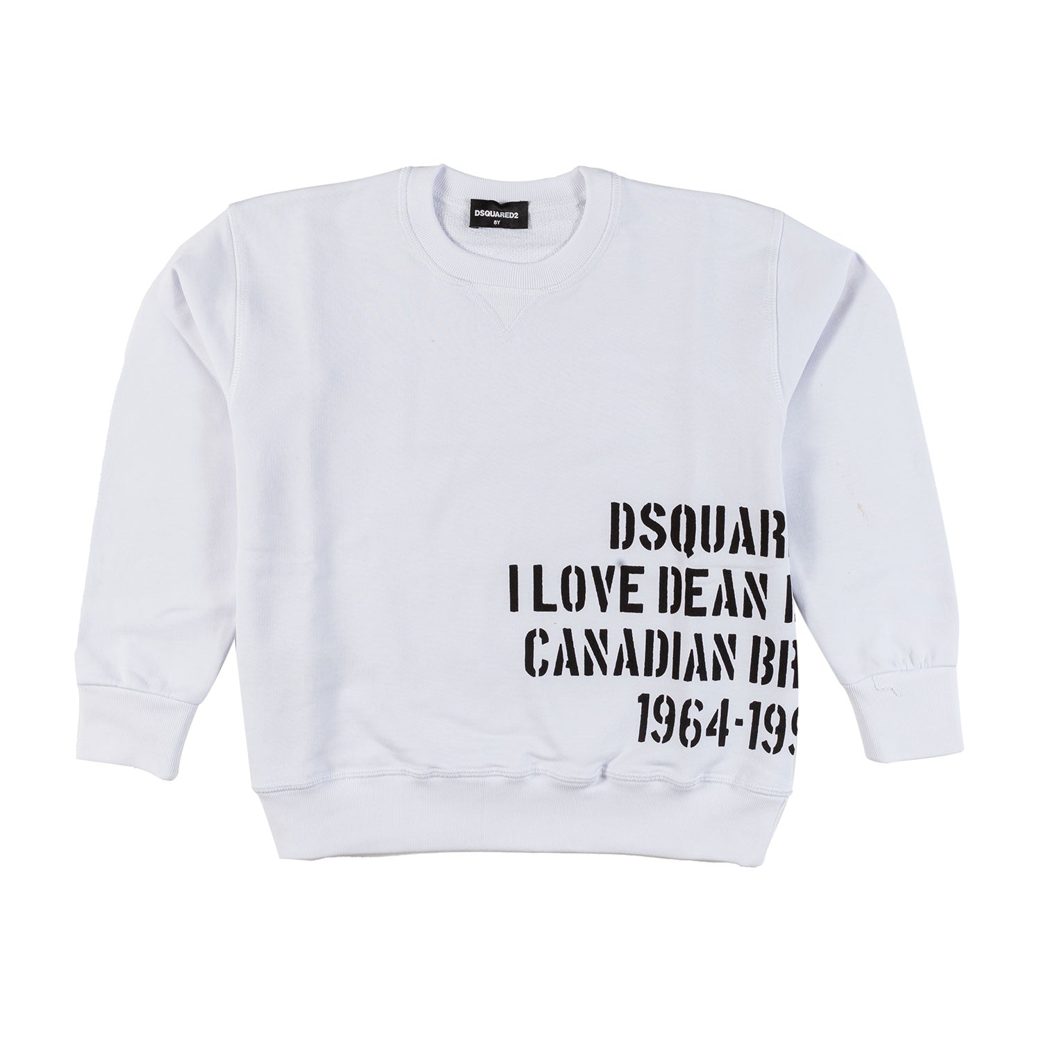 FELPA BIANCA CON LETTERING NERO - annameglio.com abbigliamento moda