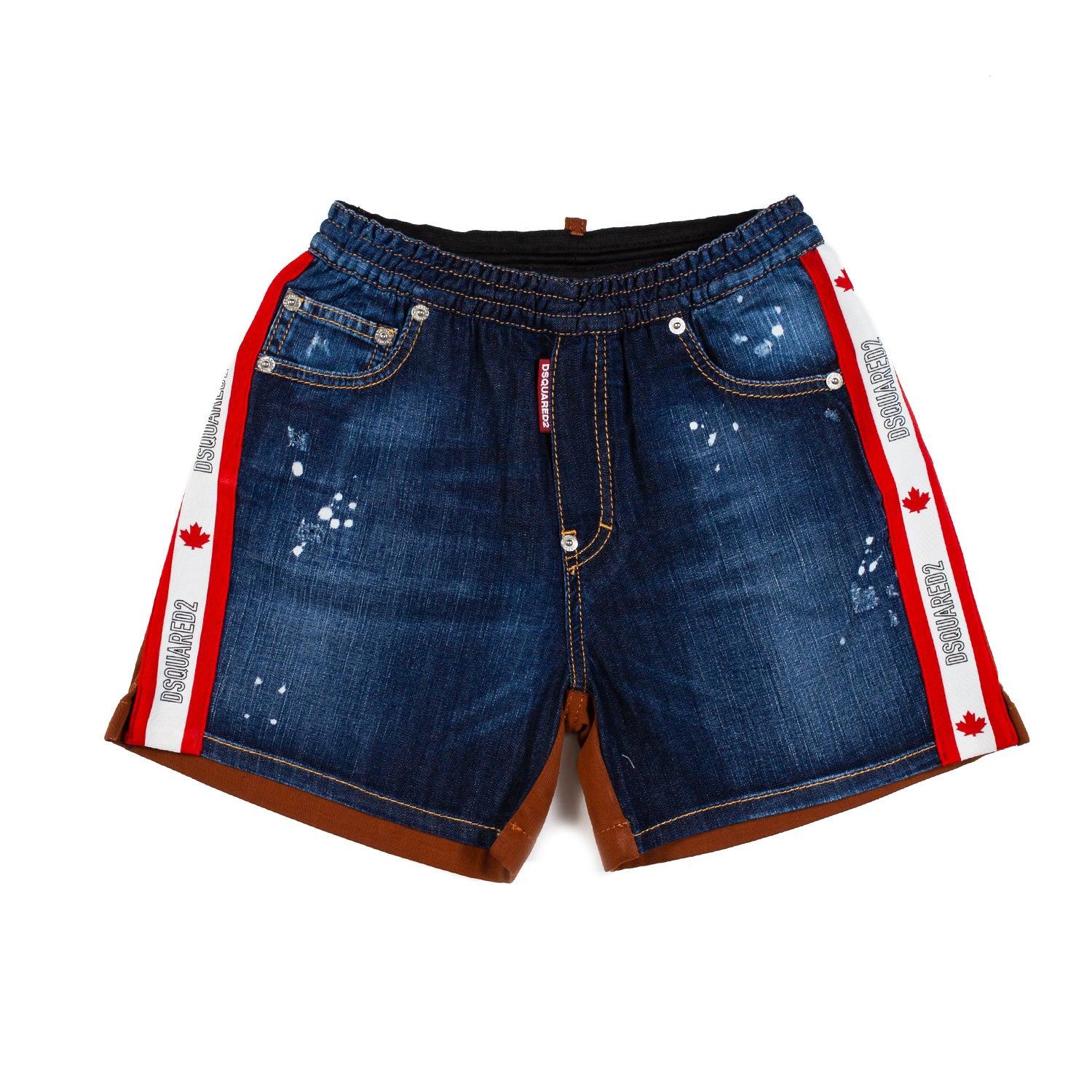 SHORTS UNISEX DI JEANS BLU SCURO E MARRONE - annameglio.com abbigliamento moda