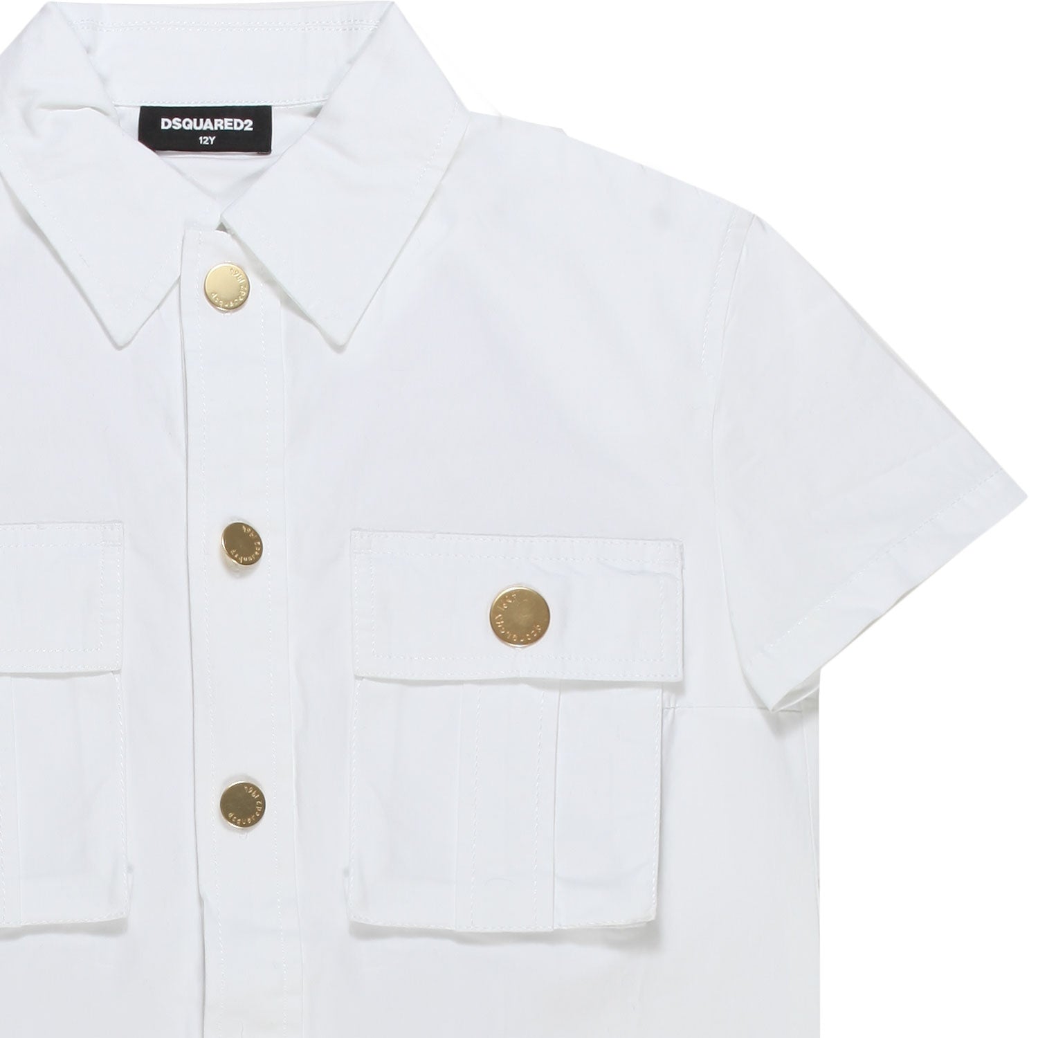 VESTITO CHEMISIER BIANCO E ORO BAMBINA TEEN - annameglio.com abbigliamento moda