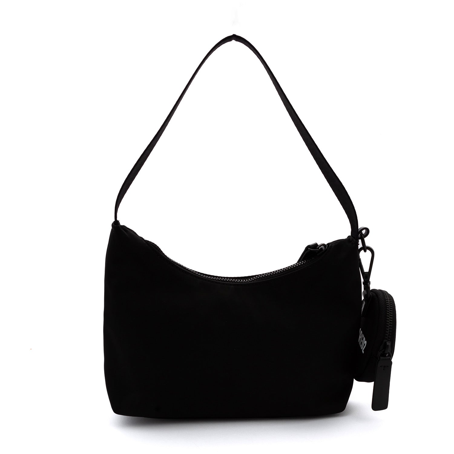 BORSA A SPALLA NERA CON LOGO BIANCO E ASTUCCIO - annameglio.com abbigliamento moda