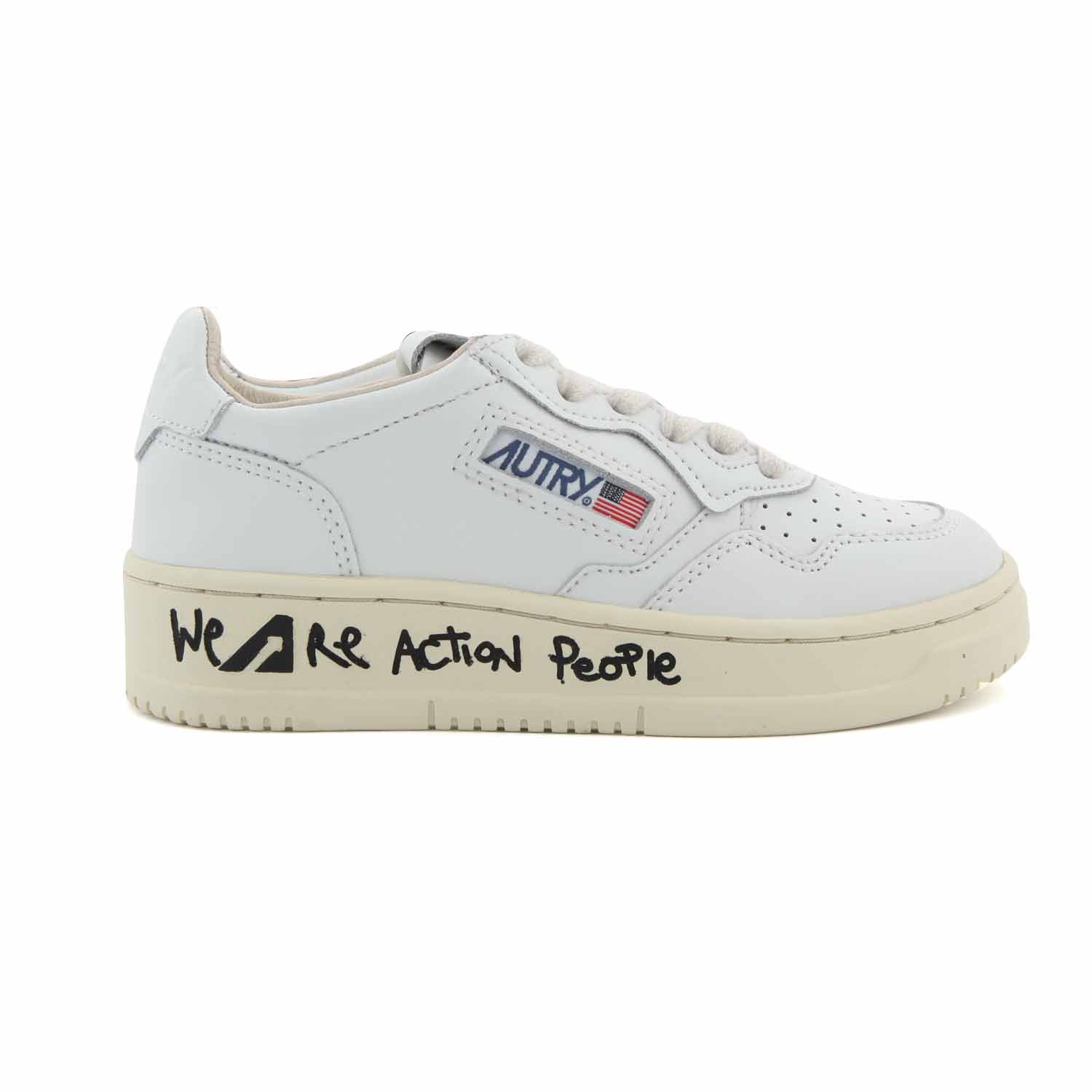 SNEAKER MEDALIST UNISEX BIANCA CON LETTERING JR - annameglio.com abbigliamento moda