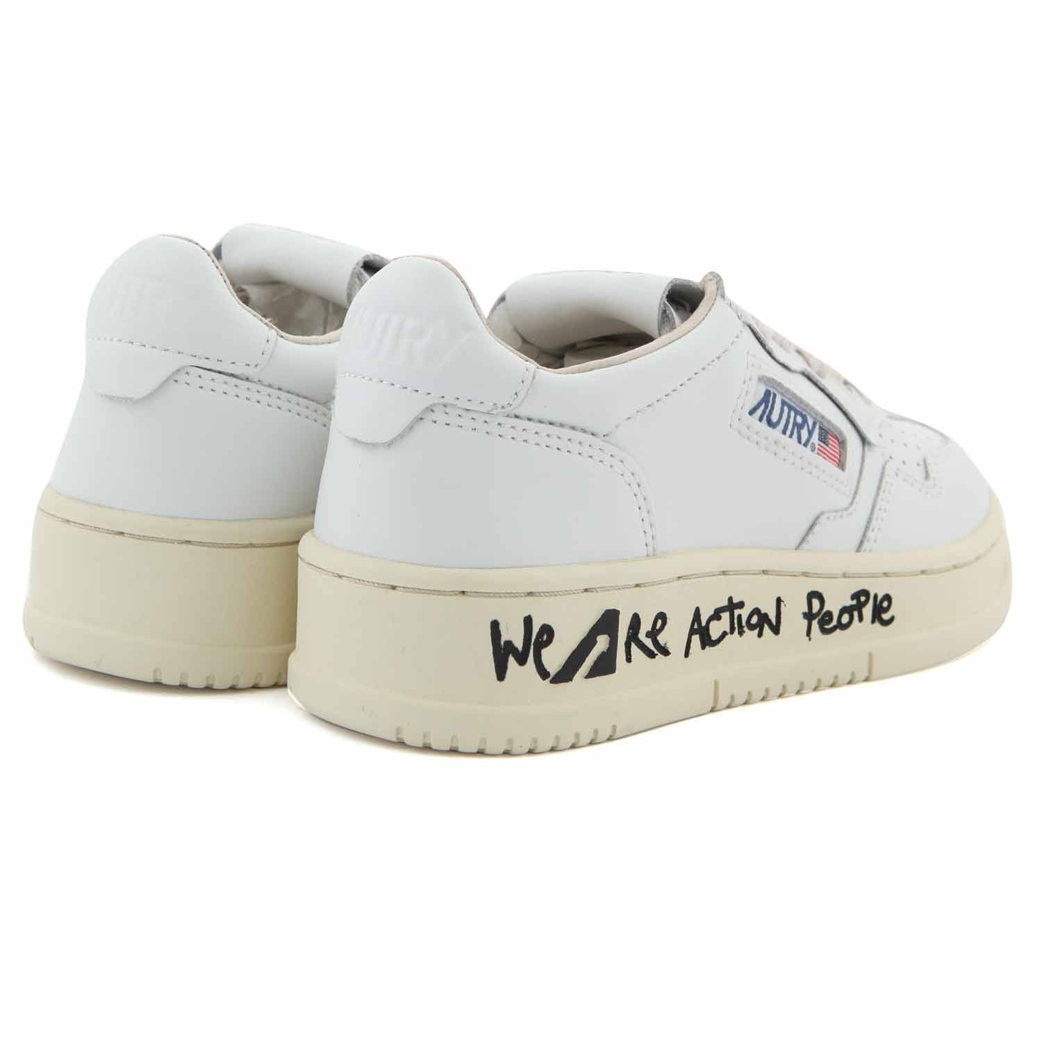 SNEAKER MEDALIST UNISEX BIANCA CON LETTERING JR - annameglio.com abbigliamento moda