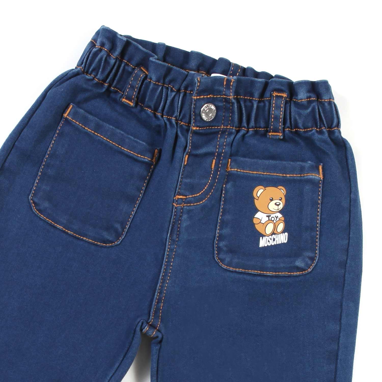 JEANS BLU MEDIO CON TEDDY BEAR BIMBO E BIMBA - annameglio.com abbigliamento moda