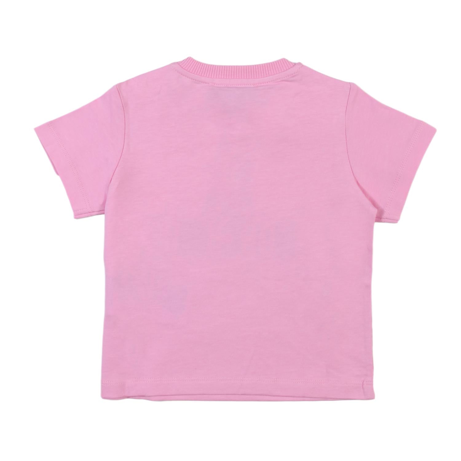 T-SHIRT TEDDY BEAR ROSA CON LOGO MULTICOLOR BIMBA - annameglio.com abbigliamento moda