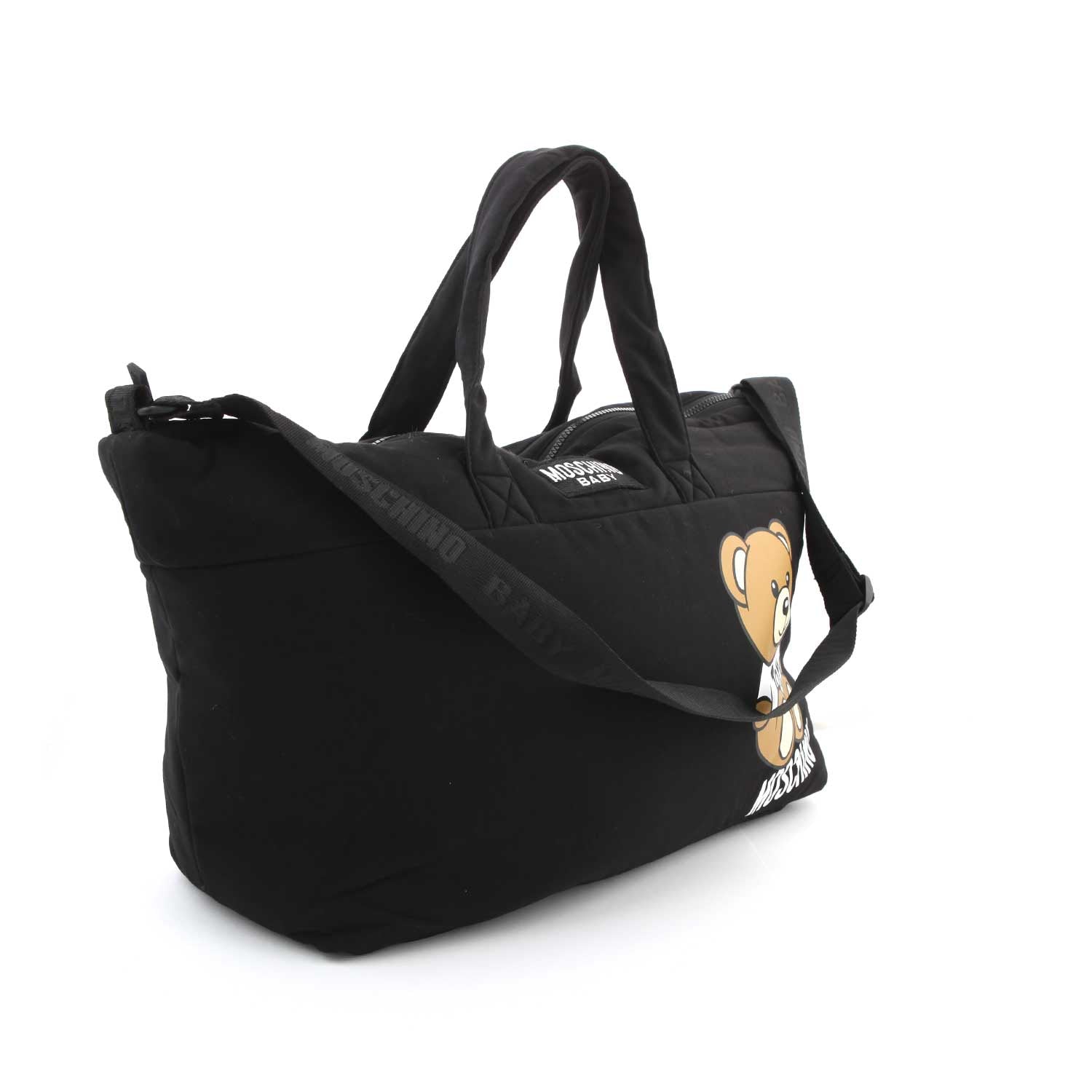 BORSA FASCIATOIO TEDDY BEAR NERA IN FELPA - annameglio.com abbigliamento moda
