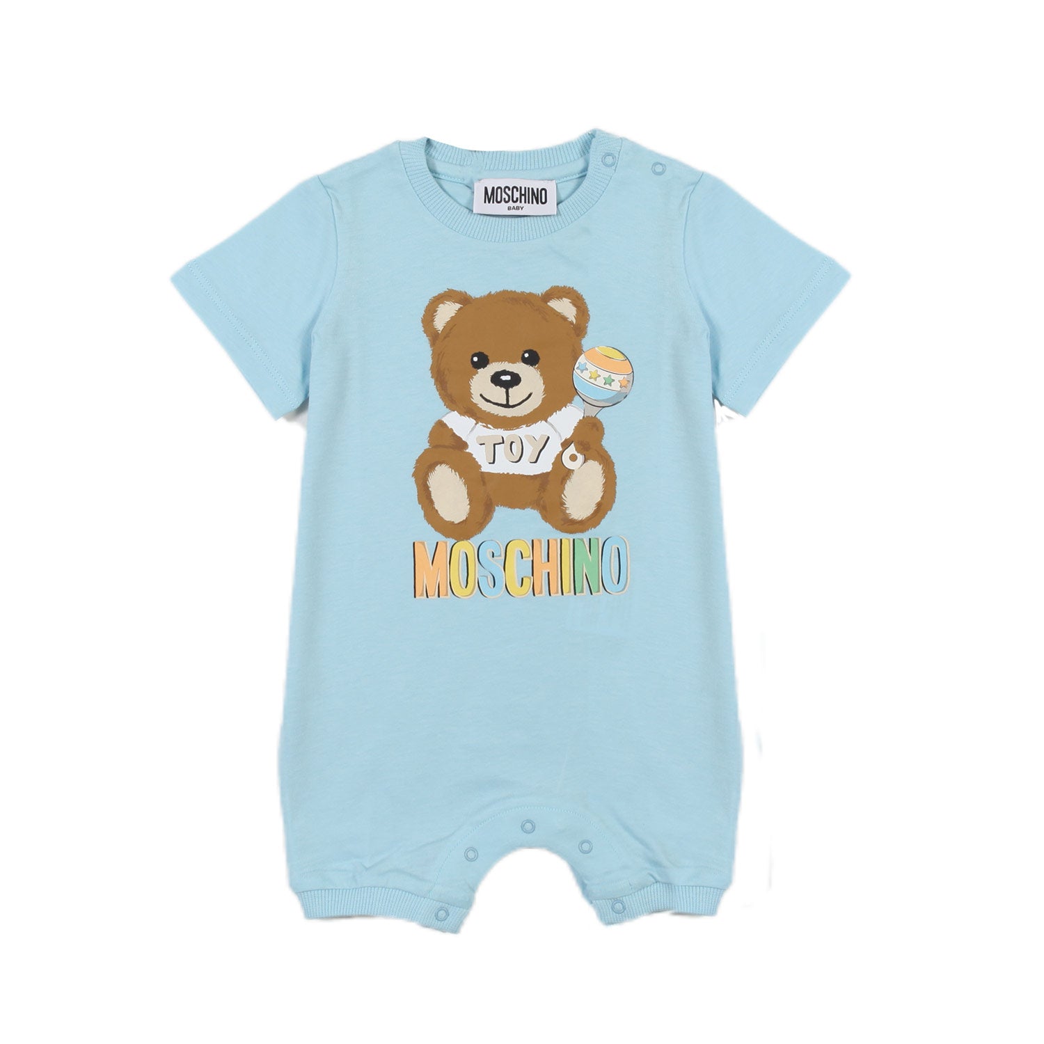 PAGLIACCETTO CELESTE CON STAMPA TEDDY BEAR - annameglio.com abbigliamento moda