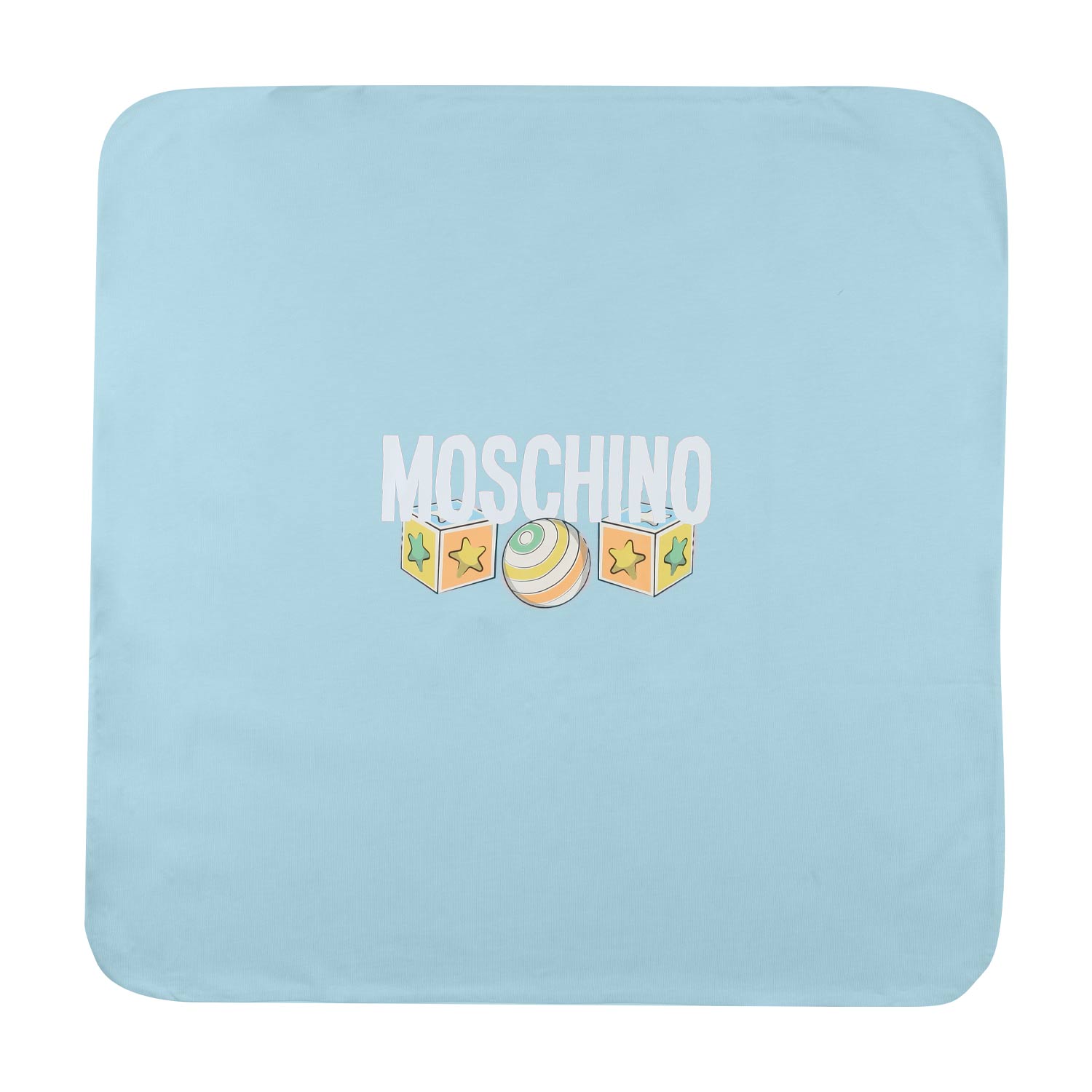 COPERTA CELESTE CON MINI STAMPE TEDDY BEAR - annameglio.com abbigliamento moda